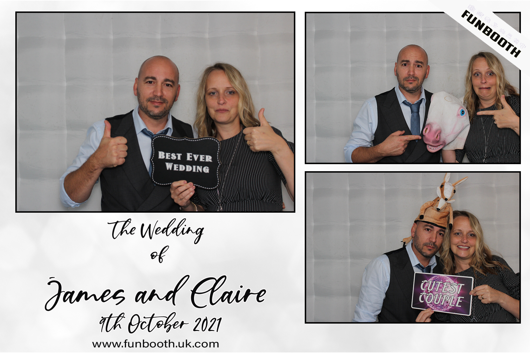 The Wedding of James & Claire | View more photos from the event at gallery.funbooth.uk.com/u/FunboothLTD1/The-Wedding-of-James-Claire