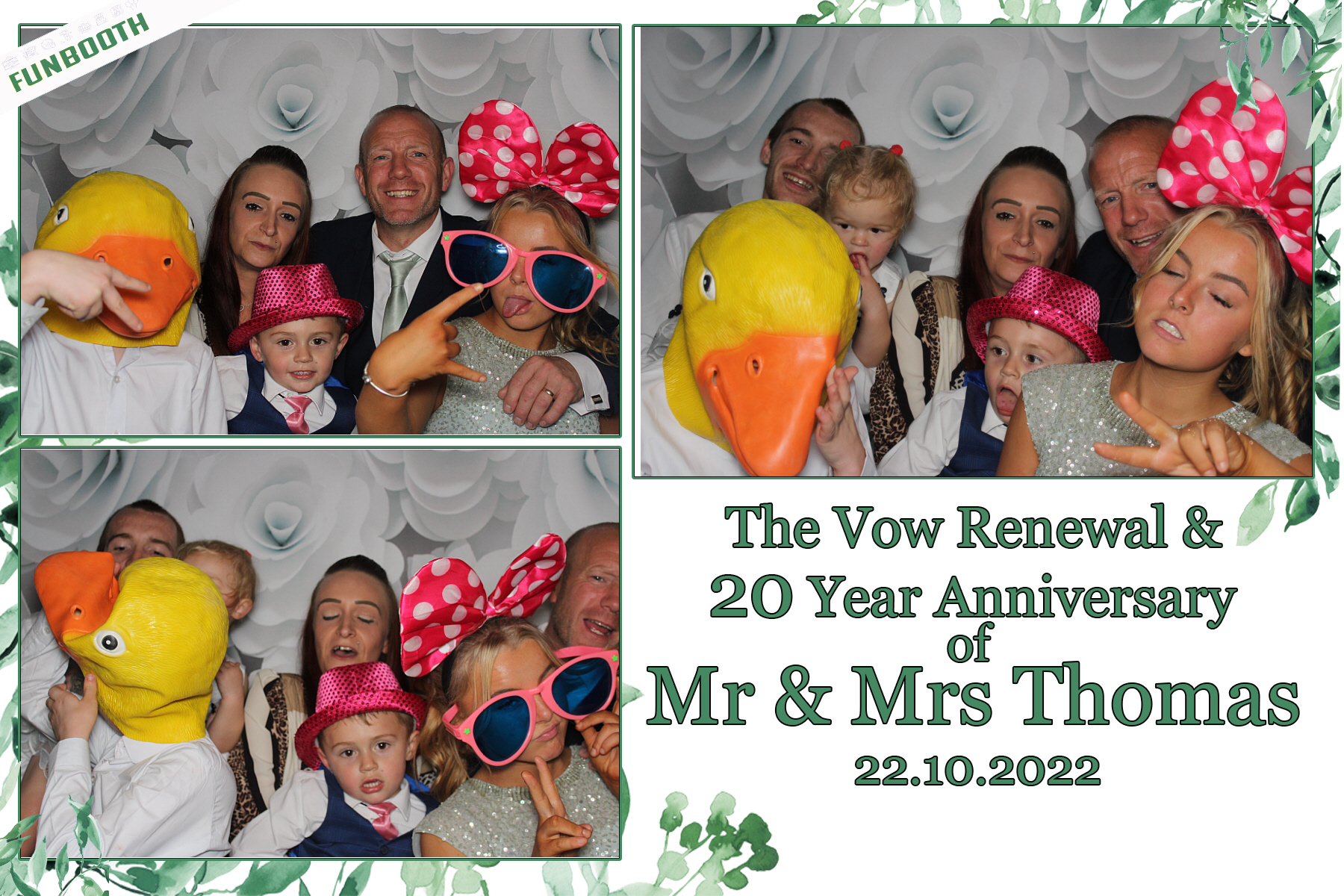 20th Anniversary and Vow Renewal for Mr & Mrs Thomas | View more photos from the event at gallery.funbooth.uk.com/u/FunboothLTD1/20th-Anniversary-and-Vow-Renewal-for-Mr-Mrs-Thomas