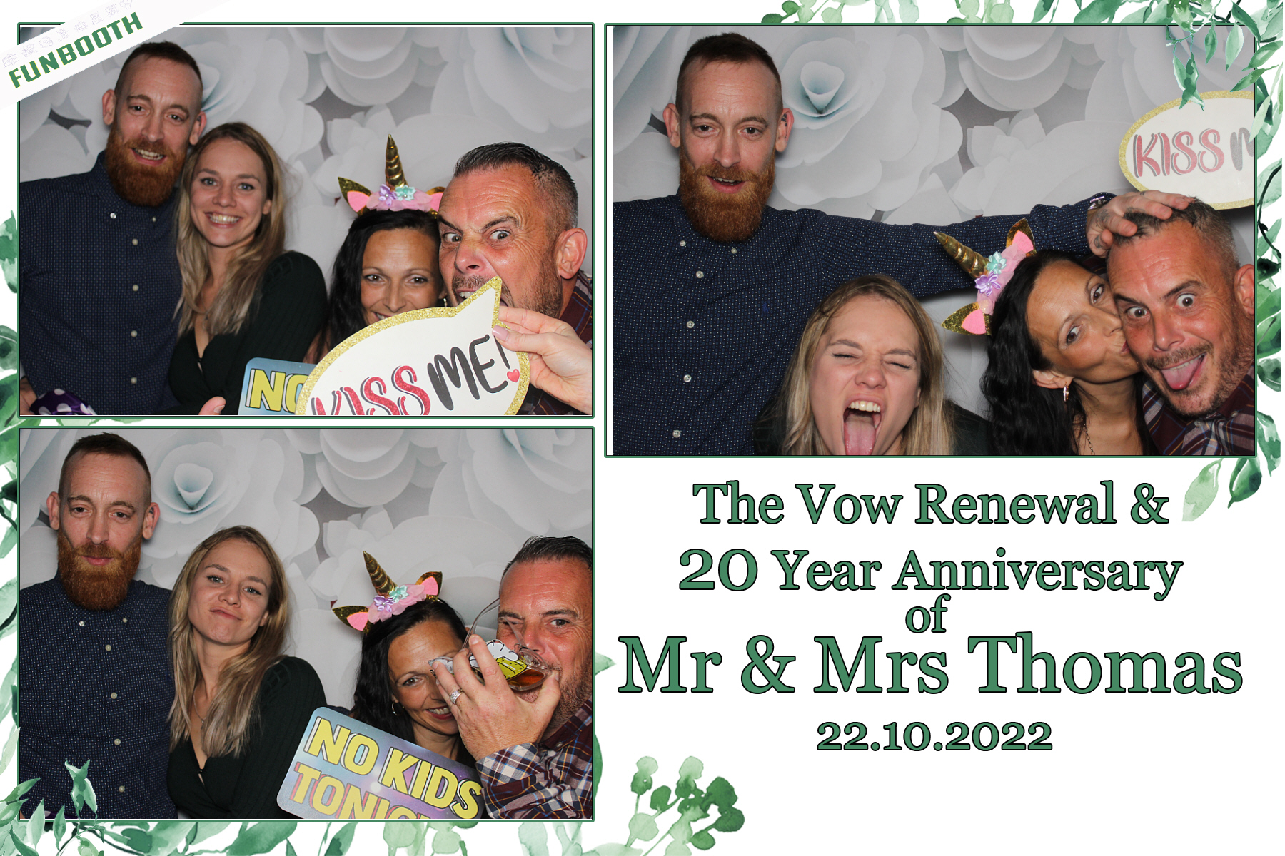 20th Anniversary and Vow Renewal for Mr & Mrs Thomas | View more photos from the event at gallery.funbooth.uk.com/u/FunboothLTD1/20th-Anniversary-and-Vow-Renewal-for-Mr-Mrs-Thomas