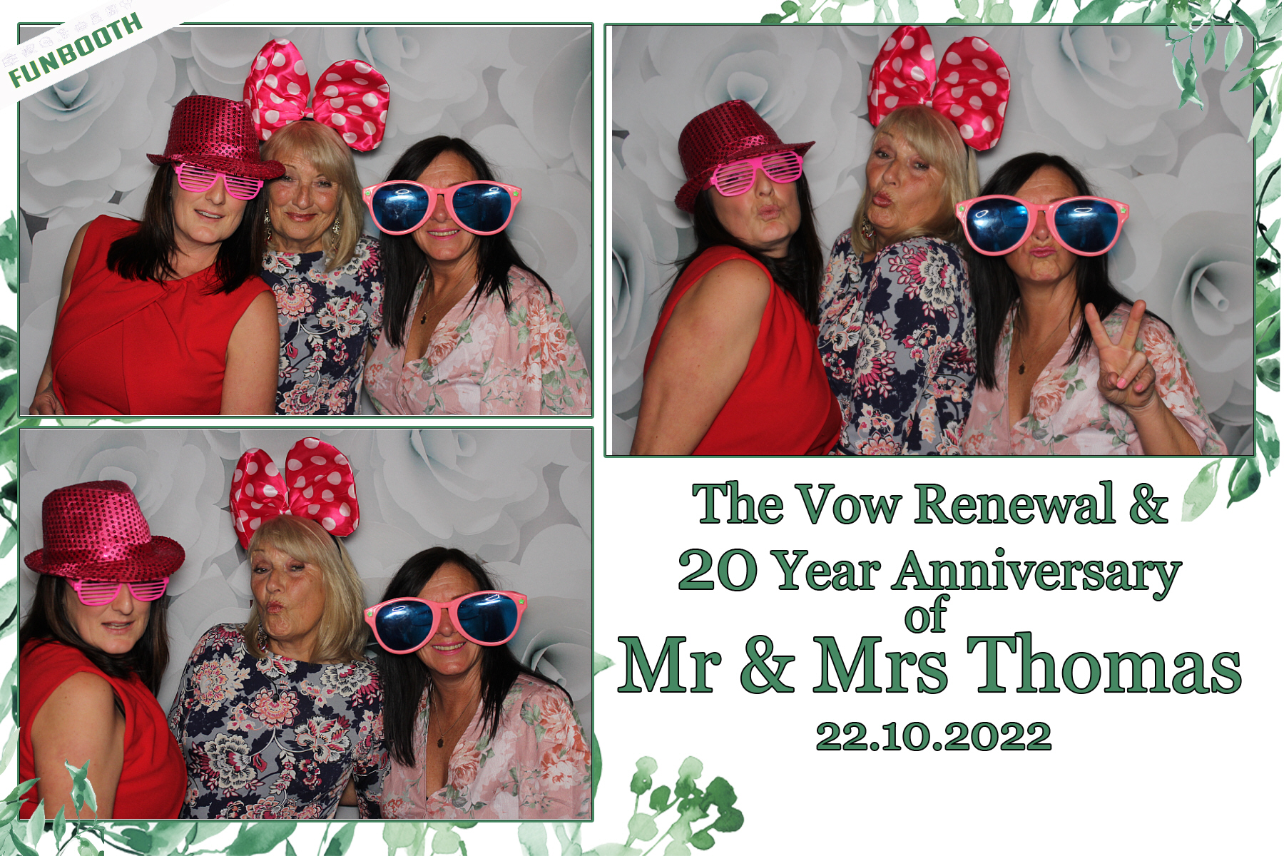 20th Anniversary and Vow Renewal for Mr & Mrs Thomas | View more photos from the event at gallery.funbooth.uk.com/u/FunboothLTD1/20th-Anniversary-and-Vow-Renewal-for-Mr-Mrs-Thomas