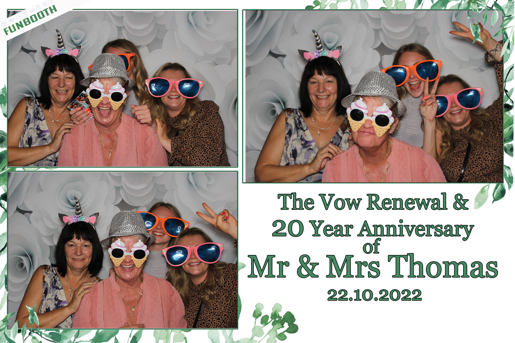 20th Anniversary and Vow Renewal for Mr & Mrs Thomas | View more photos from the event at gallery.funbooth.uk.com/u/FunboothLTD1/20th-Anniversary-and-Vow-Renewal-for-Mr-Mrs-Thomas