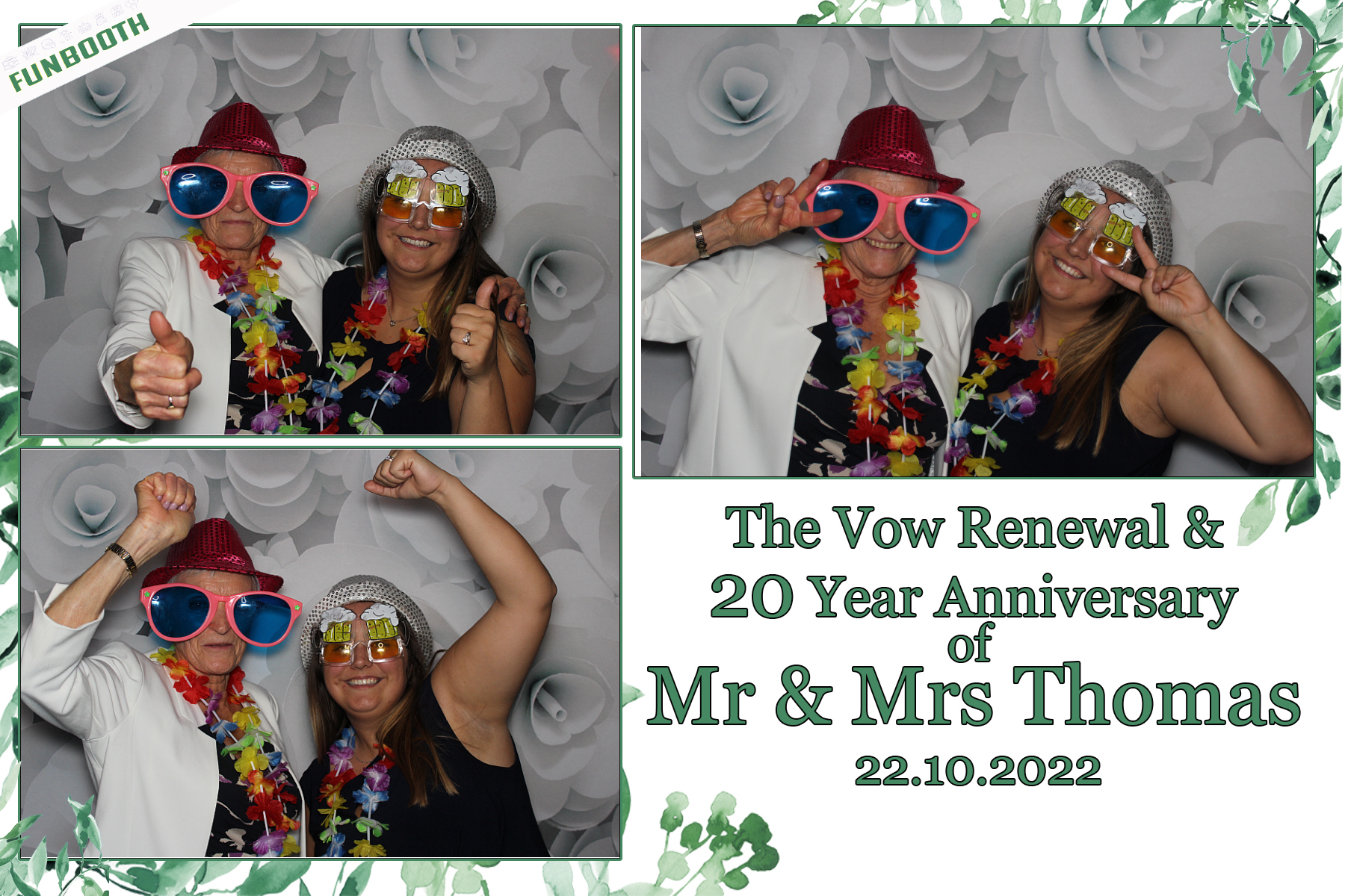 20th Anniversary and Vow Renewal for Mr & Mrs Thomas | View more photos from the event at gallery.funbooth.uk.com/u/FunboothLTD1/20th-Anniversary-and-Vow-Renewal-for-Mr-Mrs-Thomas