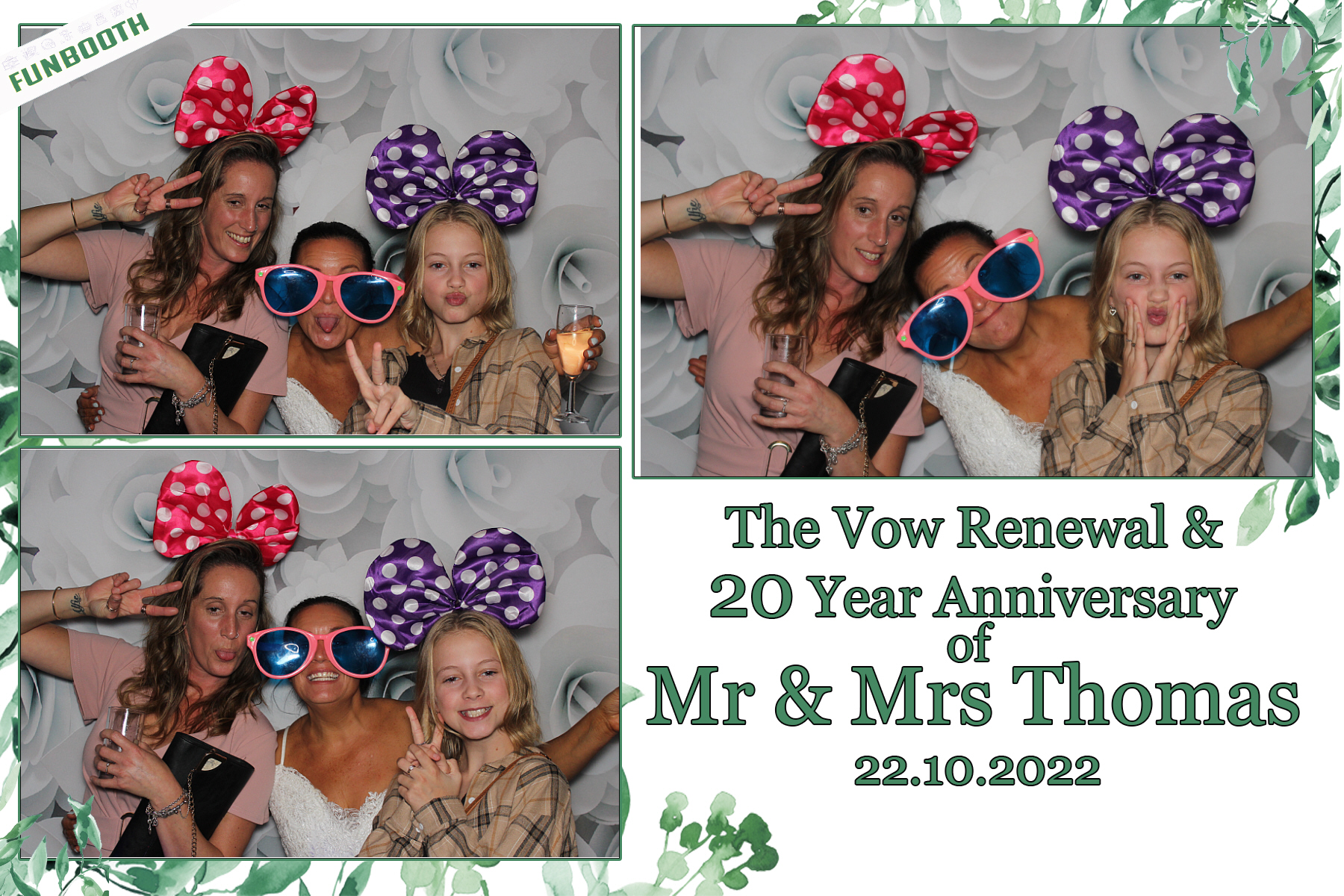 20th Anniversary and Vow Renewal for Mr & Mrs Thomas | View more photos from the event at gallery.funbooth.uk.com/u/FunboothLTD1/20th-Anniversary-and-Vow-Renewal-for-Mr-Mrs-Thomas