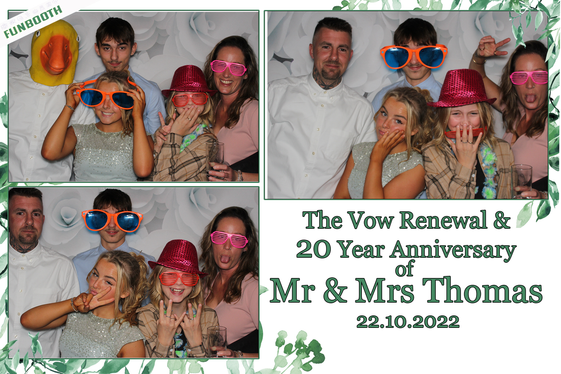 20th Anniversary and Vow Renewal for Mr & Mrs Thomas | View more photos from the event at gallery.funbooth.uk.com/u/FunboothLTD1/20th-Anniversary-and-Vow-Renewal-for-Mr-Mrs-Thomas