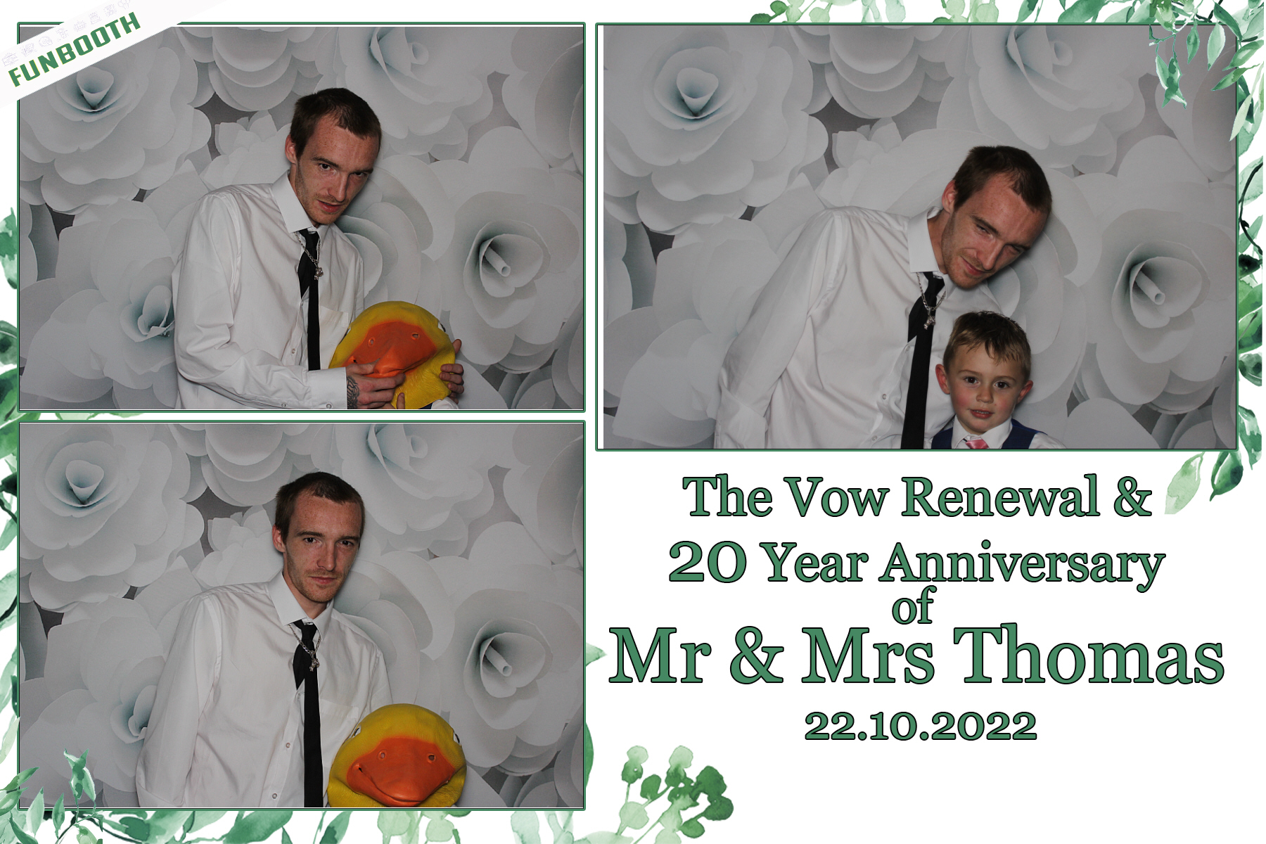20th Anniversary and Vow Renewal for Mr & Mrs Thomas | View more photos from the event at gallery.funbooth.uk.com/u/FunboothLTD1/20th-Anniversary-and-Vow-Renewal-for-Mr-Mrs-Thomas