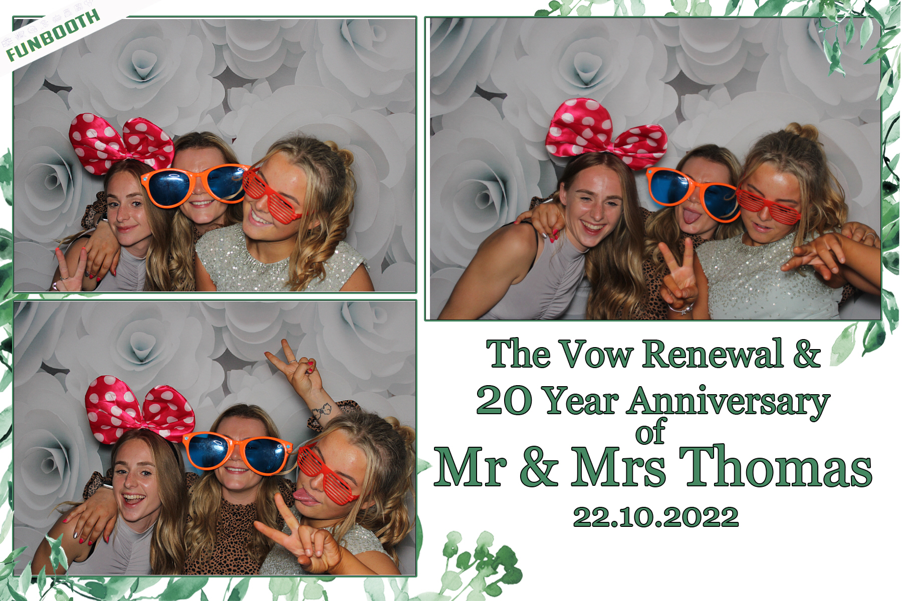 20th Anniversary and Vow Renewal for Mr & Mrs Thomas | View more photos from the event at gallery.funbooth.uk.com/u/FunboothLTD1/20th-Anniversary-and-Vow-Renewal-for-Mr-Mrs-Thomas