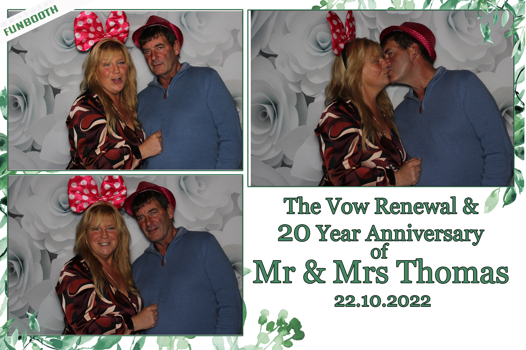 20th Anniversary and Vow Renewal for Mr & Mrs Thomas | View more photos from the event at gallery.funbooth.uk.com/u/FunboothLTD1/20th-Anniversary-and-Vow-Renewal-for-Mr-Mrs-Thomas