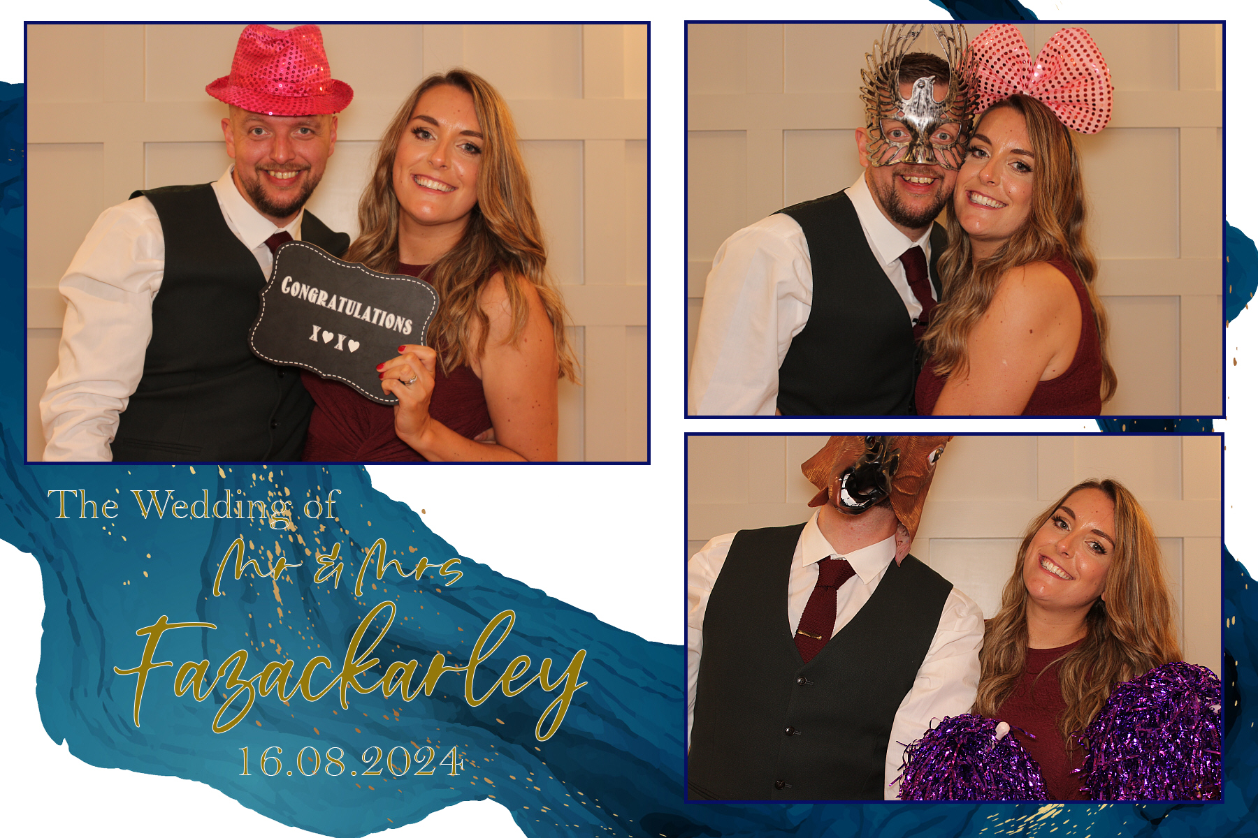 Mr & Mrs Fazackarley | View more photos from the event at gallery.funbooth.uk.com/u/FunboothLTD1/Mr-Mrs-Fazackarley