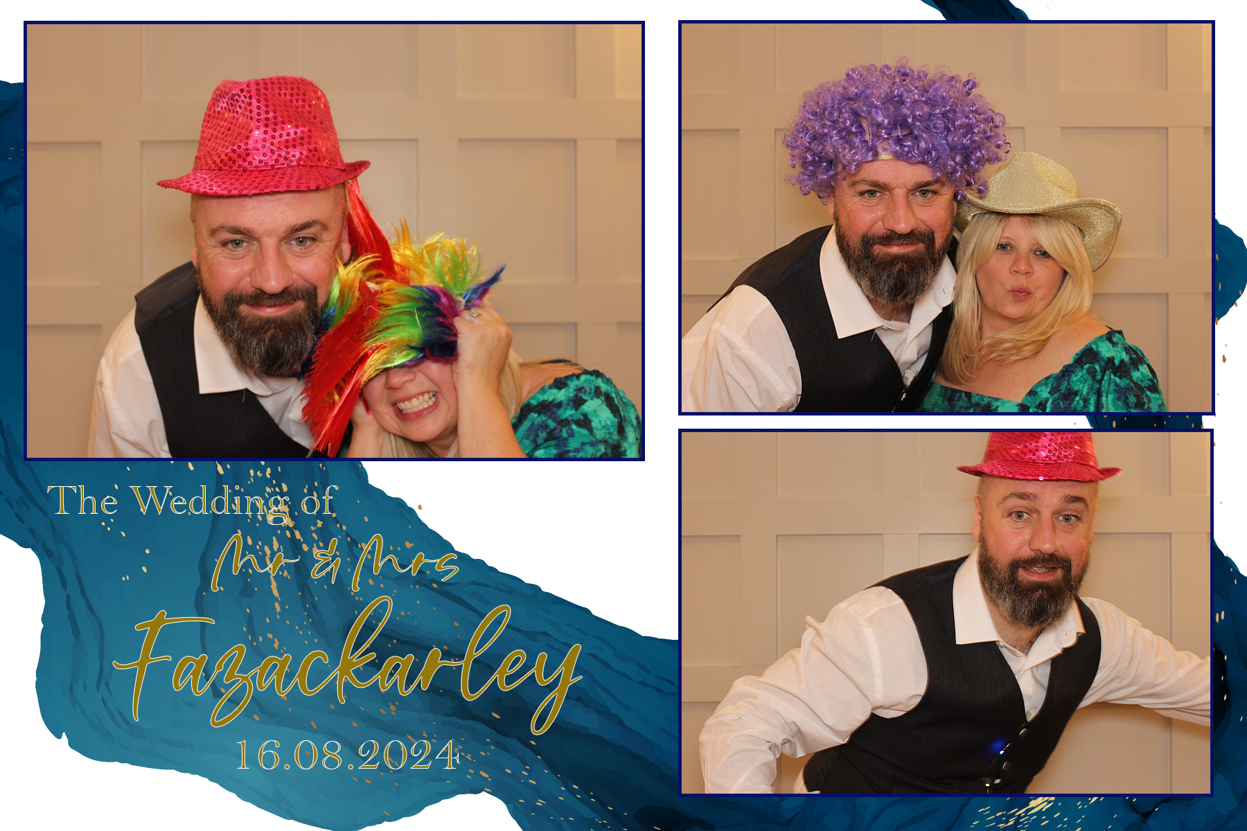 Mr & Mrs Fazackarley | View more photos from the event at gallery.funbooth.uk.com/u/FunboothLTD1/Mr-Mrs-Fazackarley