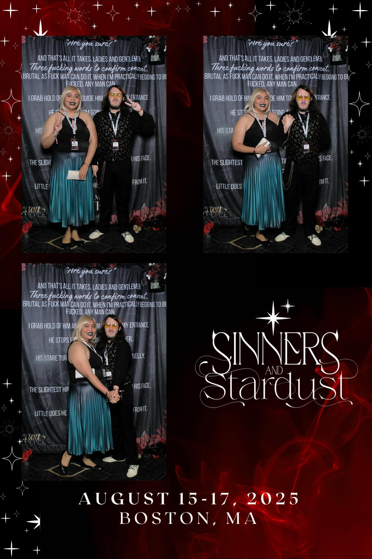 Sinners & Stardust  | View more photos from the event at v1.boothgallery.com/u/HelloPhotoBoothRental/Sinners-Stardust