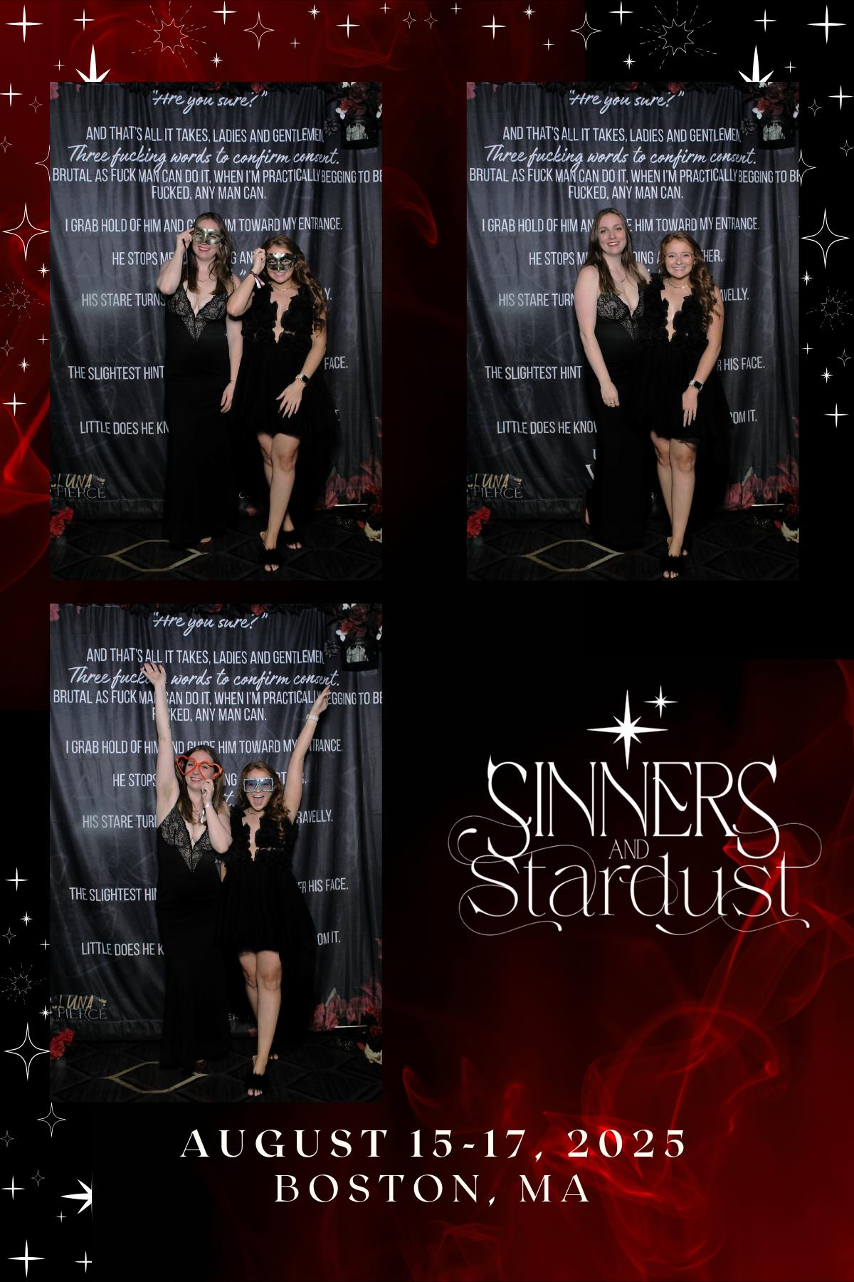 Sinners & Stardust  | View more photos from the event at v1.boothgallery.com/u/HelloPhotoBoothRental/Sinners-Stardust