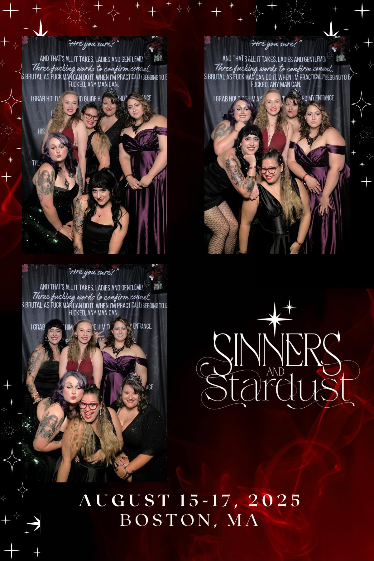 Sinners & Stardust  | View more photos from the event at v1.boothgallery.com/u/HelloPhotoBoothRental/Sinners-Stardust