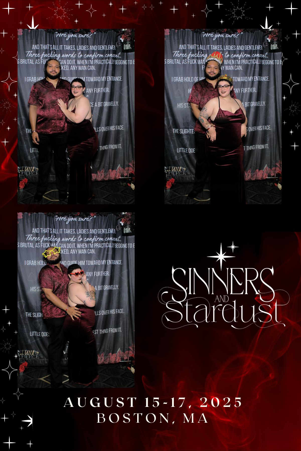 Sinners & Stardust  | View more photos from the event at v1.boothgallery.com/u/HelloPhotoBoothRental/Sinners-Stardust