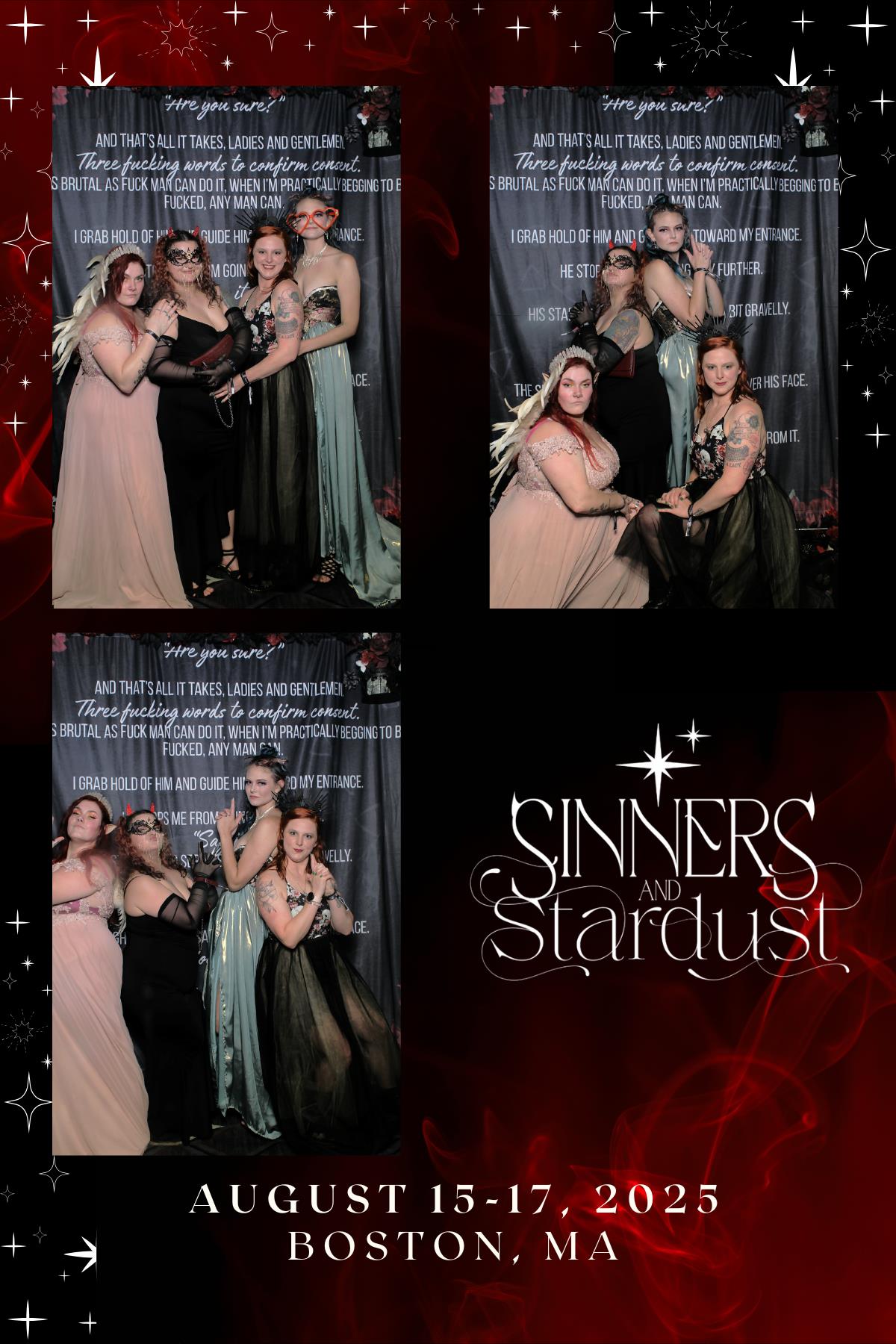 Sinners & Stardust  | View more photos from the event at v1.boothgallery.com/u/HelloPhotoBoothRental/Sinners-Stardust