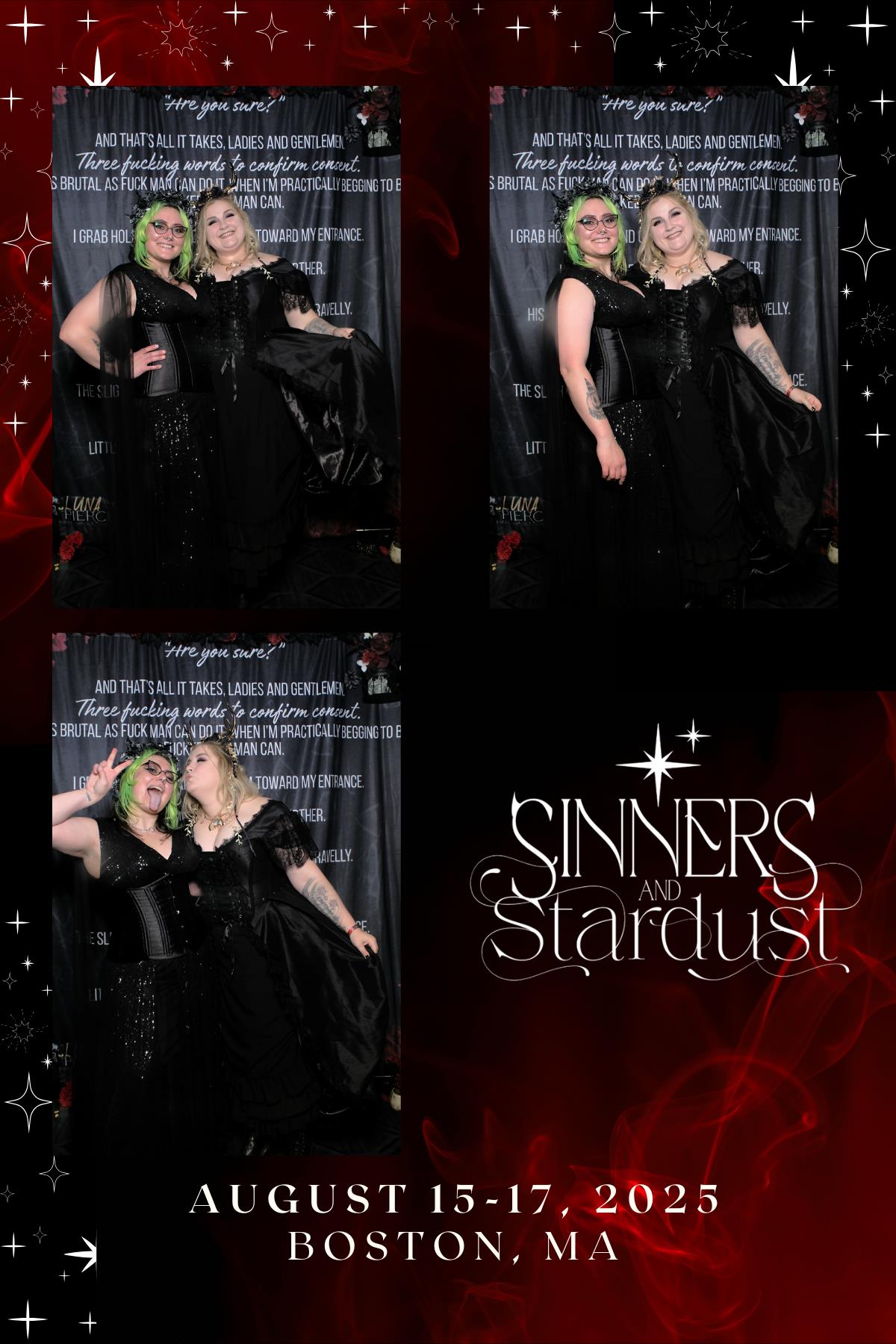 Sinners & Stardust  | View more photos from the event at v1.boothgallery.com/u/HelloPhotoBoothRental/Sinners-Stardust