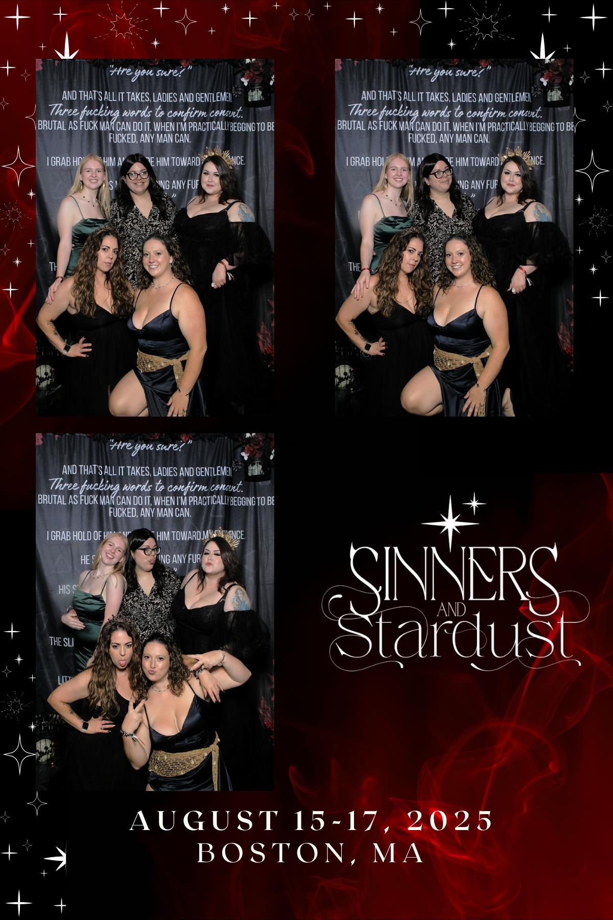 Sinners & Stardust  | View more photos from the event at v1.boothgallery.com/u/HelloPhotoBoothRental/Sinners-Stardust