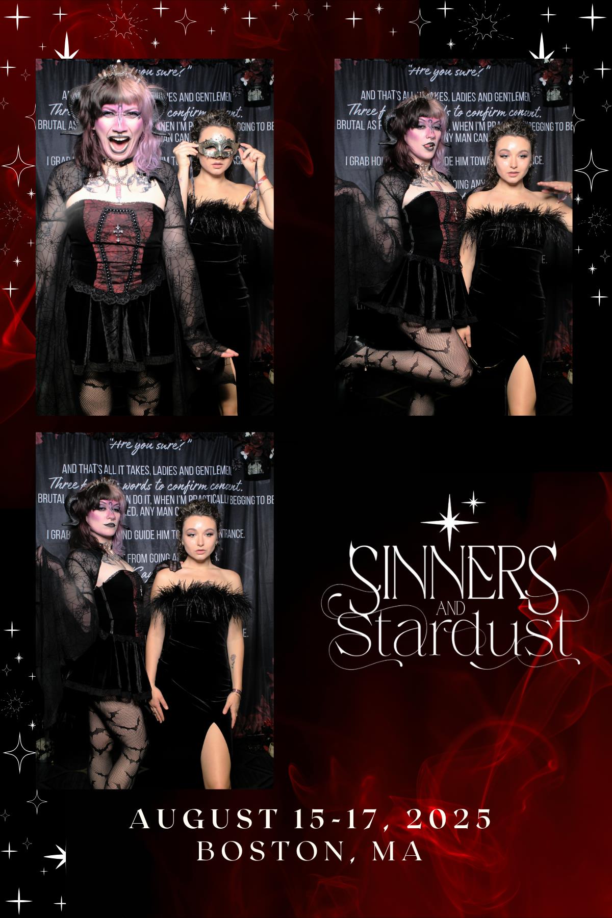 Sinners & Stardust  | View more photos from the event at v1.boothgallery.com/u/HelloPhotoBoothRental/Sinners-Stardust