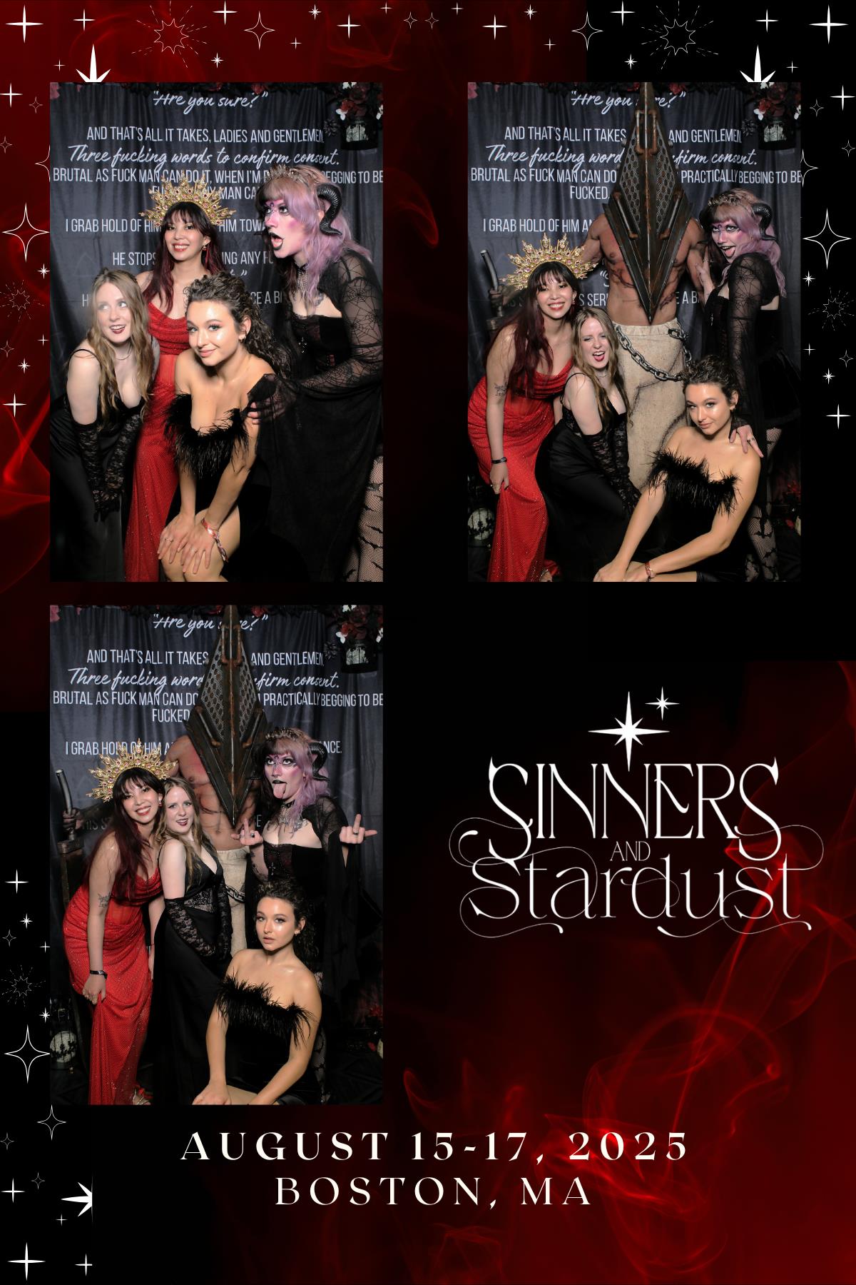 Sinners & Stardust  | View more photos from the event at v1.boothgallery.com/u/HelloPhotoBoothRental/Sinners-Stardust