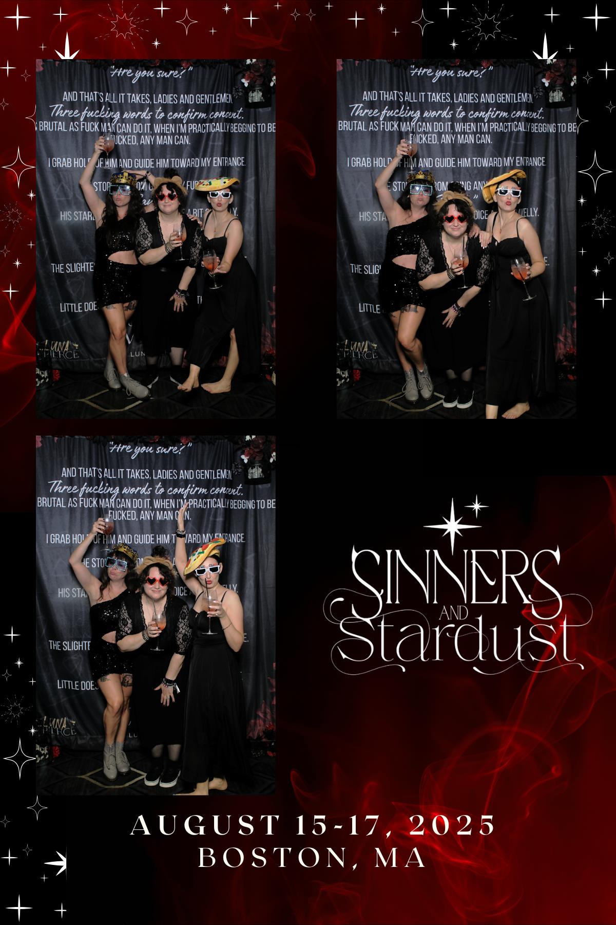 Sinners & Stardust  | View more photos from the event at v1.boothgallery.com/u/HelloPhotoBoothRental/Sinners-Stardust