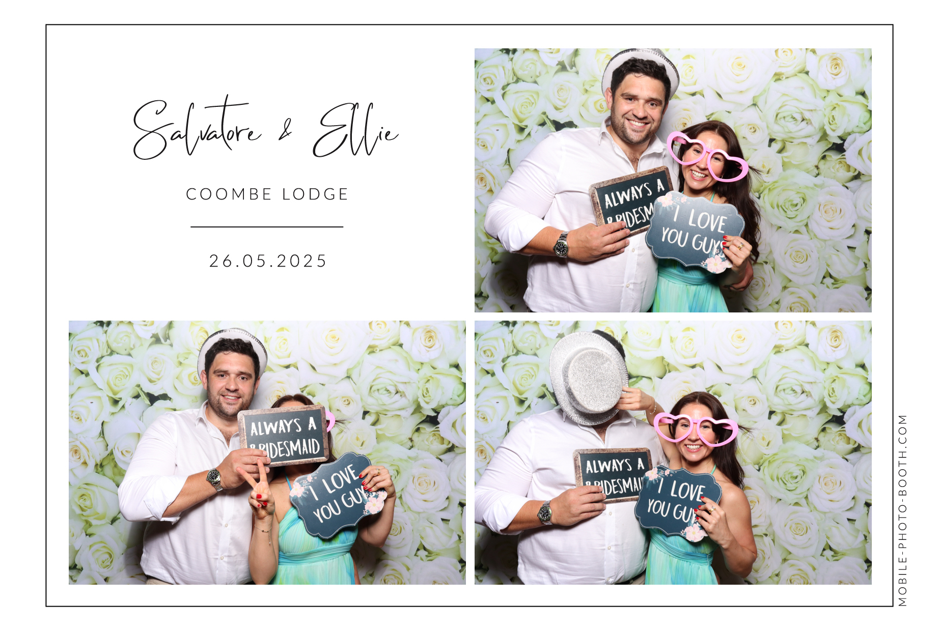 Salvatore & Ellie | View more photos from the event at images.mobile-photo-booth.com/u/MobilePhotoBoothUK/Salvatore-Ellie