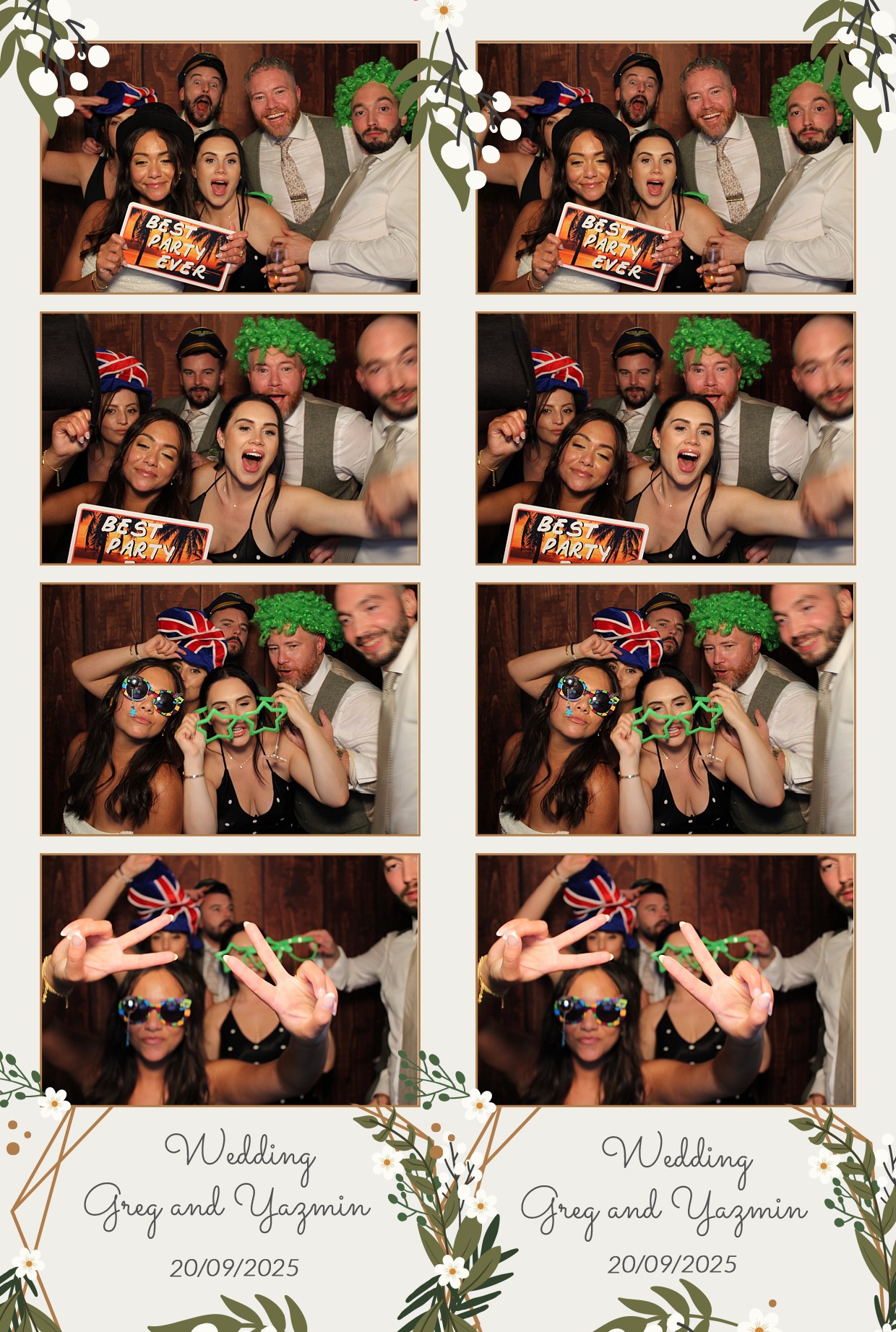 Grey and Yasmin's Wedding | View more photos from the event at gallery.myphotoboothexperience.co.uk/u/MyPhotoBoothExperienceLtd/Grey-and-Yasmins-Wedding