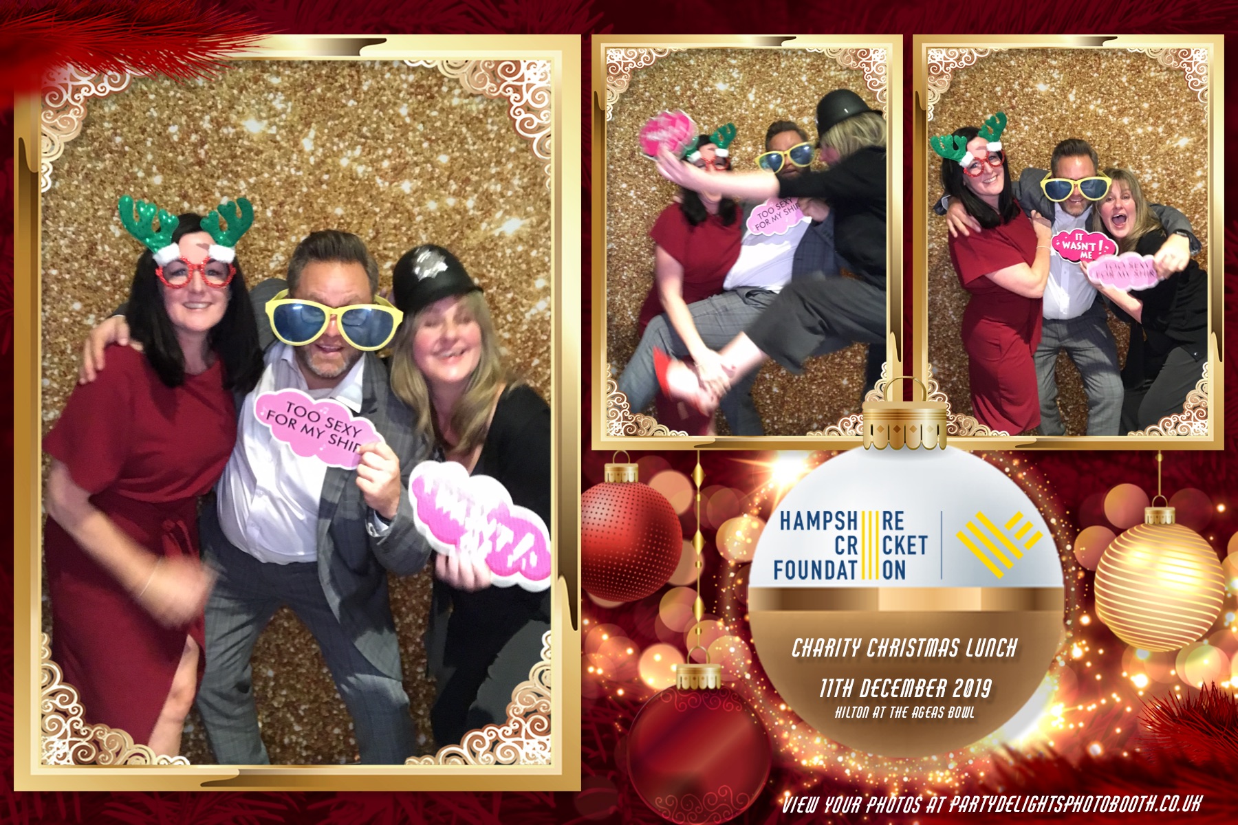 Charity Christmas Lunch in aid of the Hampshire Cricket Foundation - Prints & Boomerangs | View more photos from the event at gallery.partydelightsphotobooth.co.uk/u/PartyDelightsPhotoBooth/Charity-Christmas-Lunch-in-aid-of-the-Hampshire-Cricket-Foundation-Prints