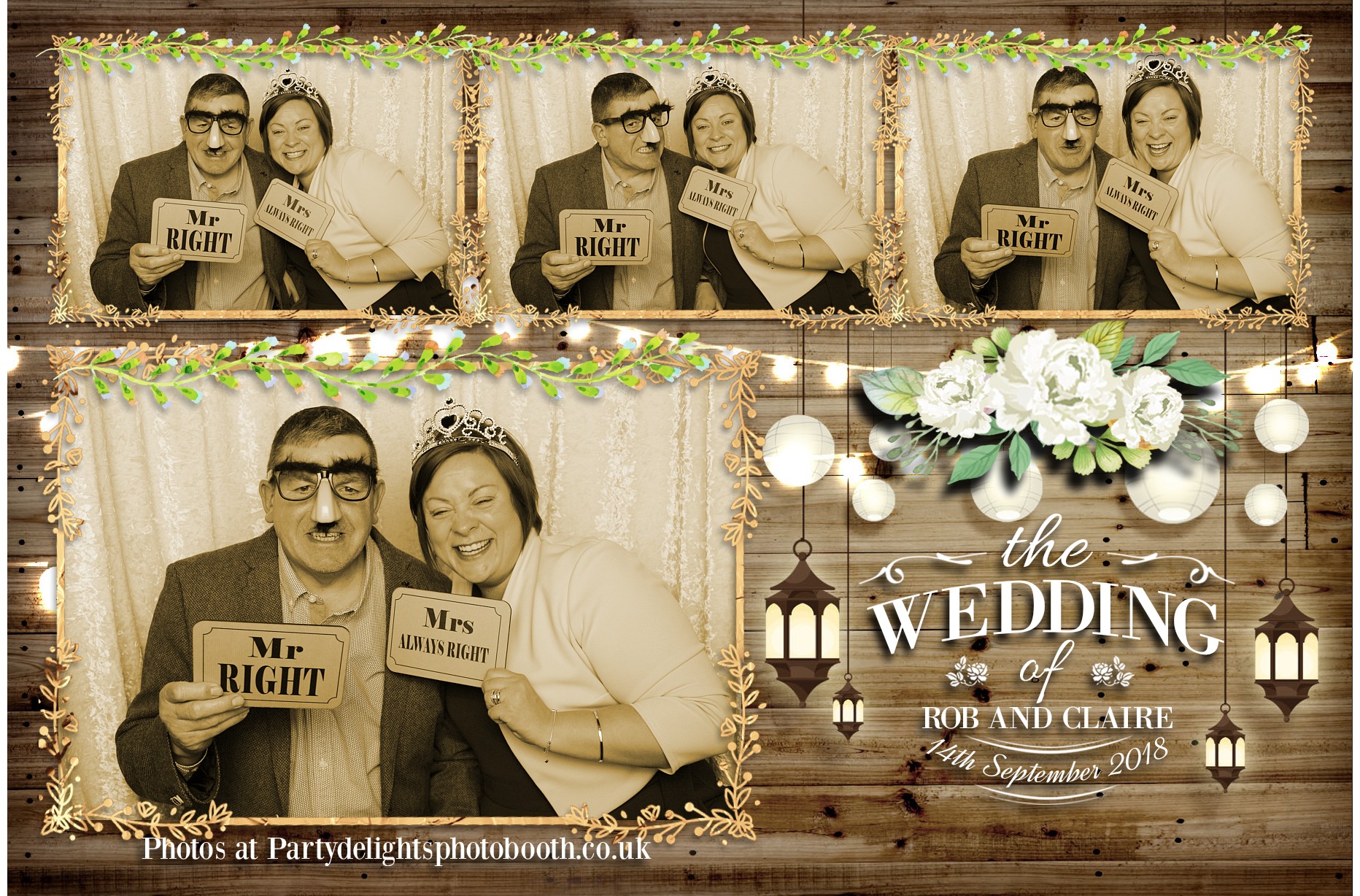 Rob & Claire's Wedding - Prints | View more photos from the event at gallery.partydelightsphotobooth.co.uk/u/PartyDelightsPhotoBooth/Rob-Claires-Wedding-Prints