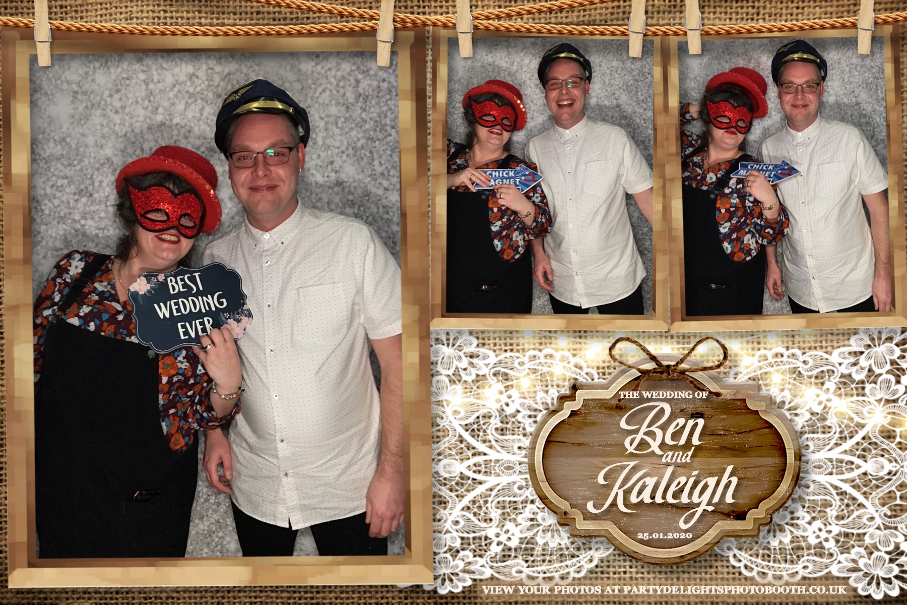 kaleigh & Ben's Wedding - Prints & Boomerangs | View more photos from the event at gallery.partydelightsphotobooth.co.uk/u/PartyDelightsPhotoBooth/kaleigh-Bens-Wedding-Prints-Boomerangs