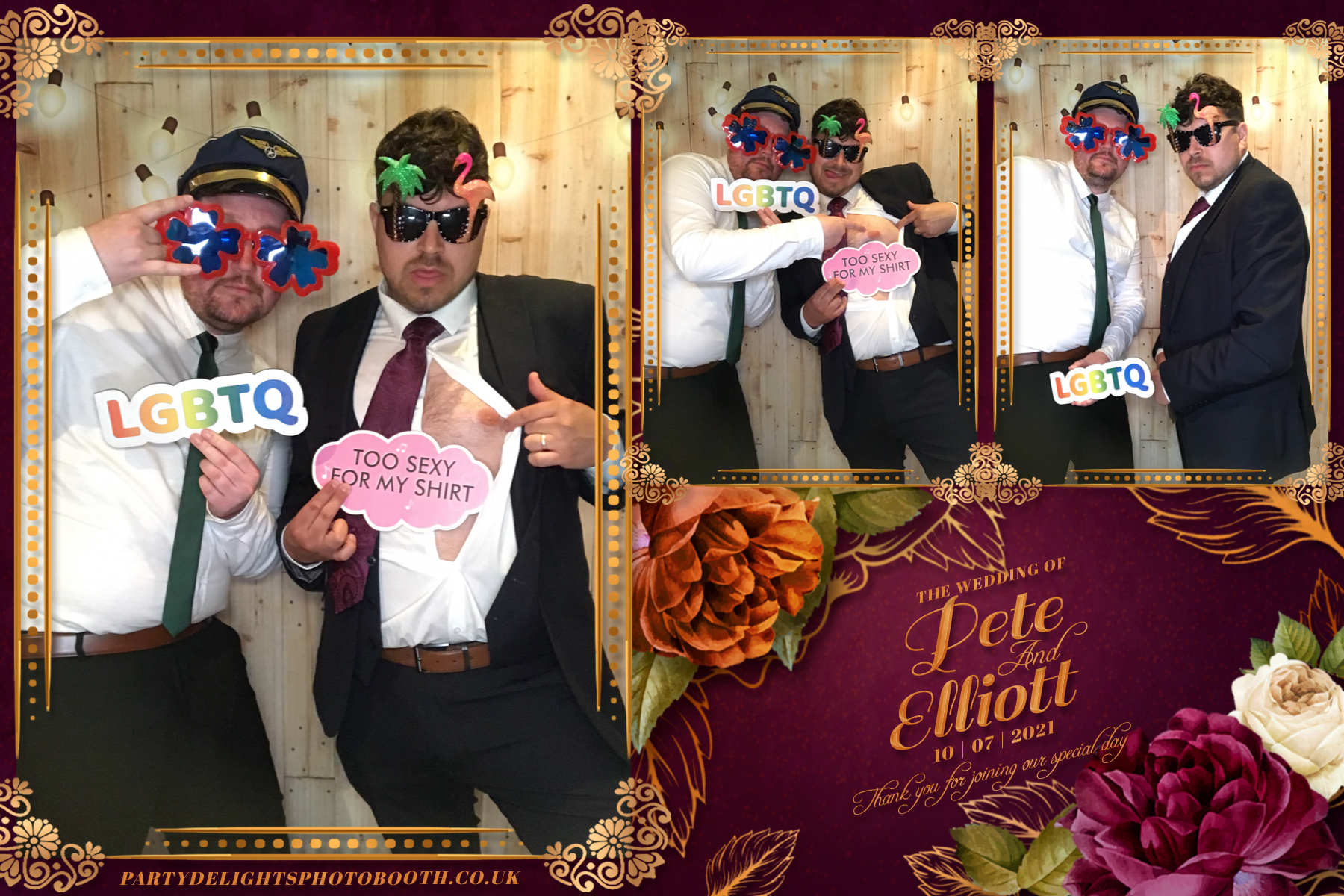 Elliott & Pete’s Wedding | View more photos from the event at gallery.partydelightsphotobooth.co.uk/u/PartyDelightsPhotoBooth/Elliott-Pete’s-Wedding