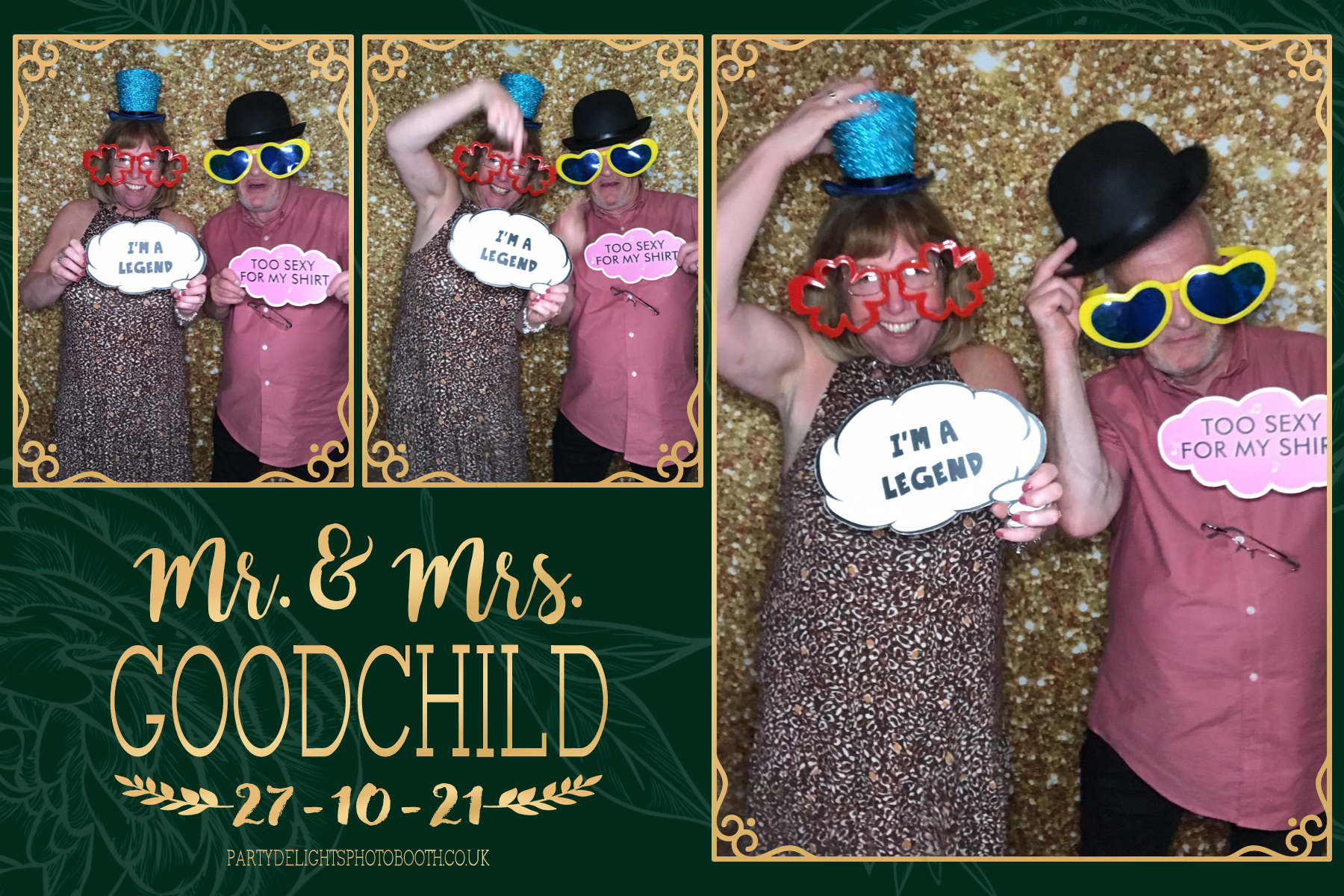 Mr and Mrs Goodchild | View more photos from the event at gallery.partydelightsphotobooth.co.uk/u/PartyDelightsPhotoBooth/Mr-and-Mrs-Goodchild
