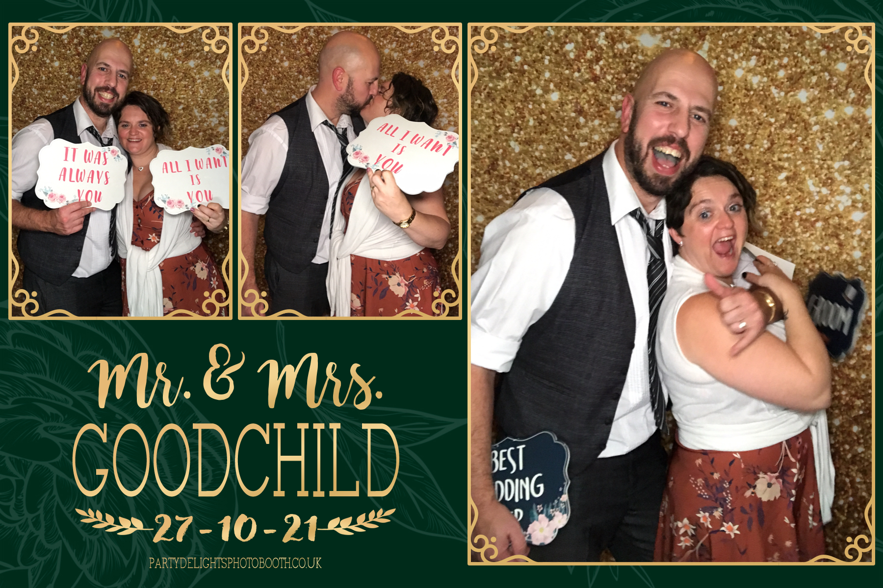 Mr and Mrs Goodchild | View more photos from the event at gallery.partydelightsphotobooth.co.uk/u/PartyDelightsPhotoBooth/Mr-and-Mrs-Goodchild