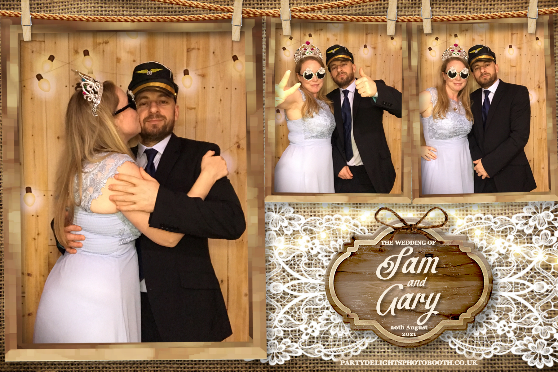 Sam & Gary's Wedding | View more photos from the event at gallery.partydelightsphotobooth.co.uk/u/PartyDelightsPhotoBooth/Sam-Garys-Wedding