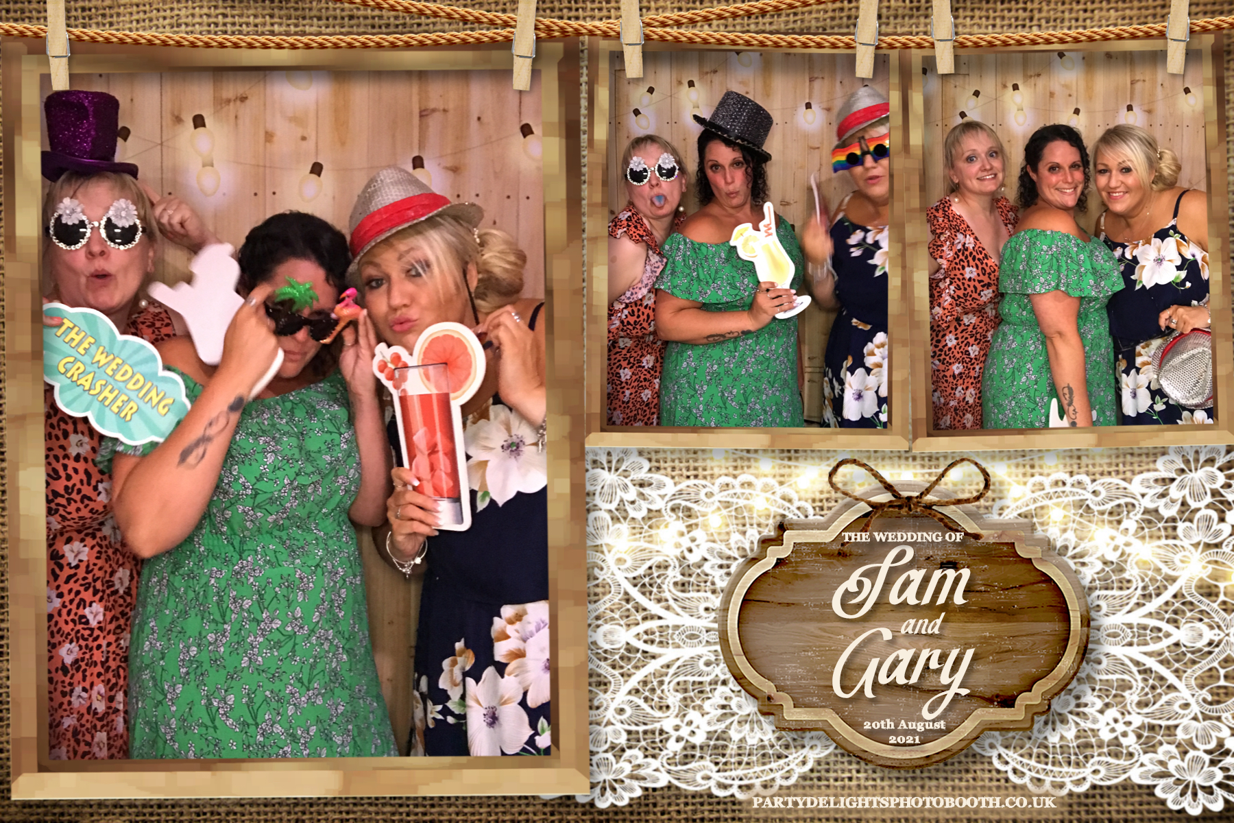 Sam & Gary's Wedding | View more photos from the event at gallery.partydelightsphotobooth.co.uk/u/PartyDelightsPhotoBooth/Sam-Garys-Wedding