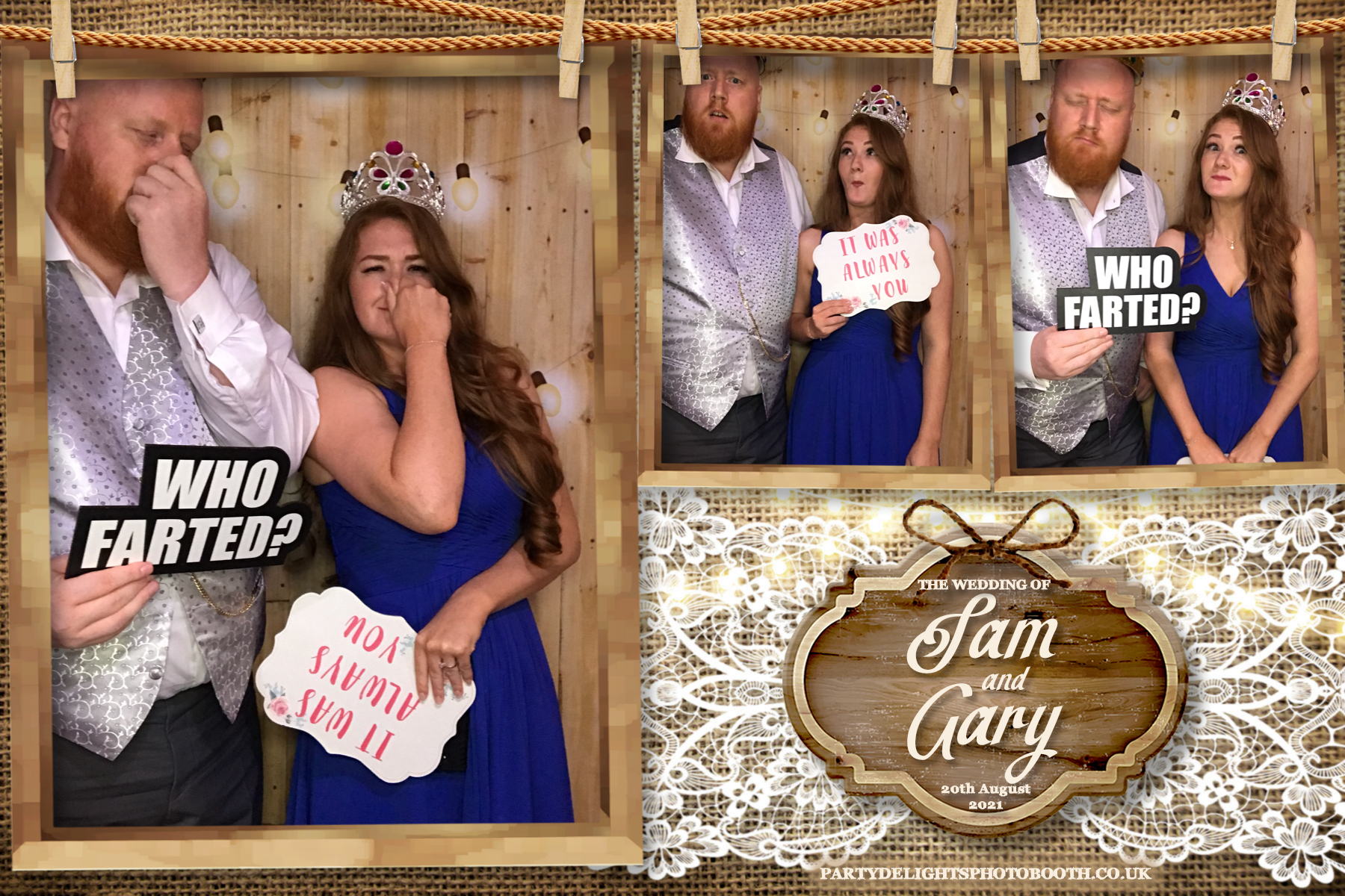 Sam & Gary's Wedding | View more photos from the event at gallery.partydelightsphotobooth.co.uk/u/PartyDelightsPhotoBooth/Sam-Garys-Wedding