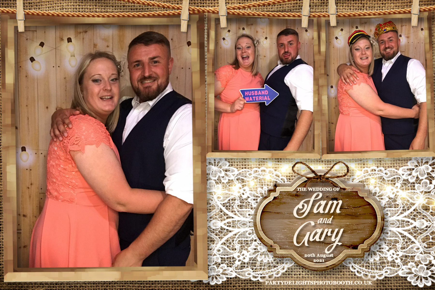 Sam & Gary's Wedding | View more photos from the event at gallery.partydelightsphotobooth.co.uk/u/PartyDelightsPhotoBooth/Sam-Garys-Wedding