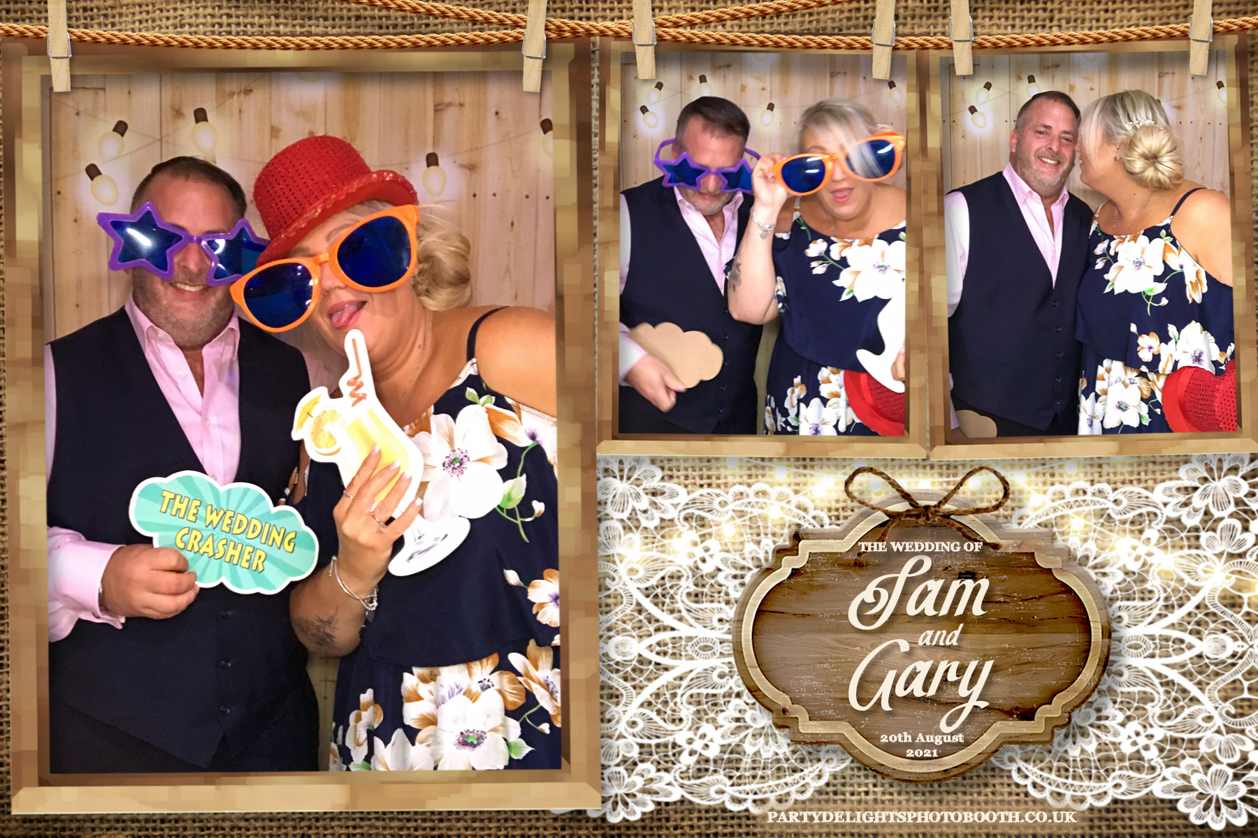 Sam & Gary's Wedding | View more photos from the event at gallery.partydelightsphotobooth.co.uk/u/PartyDelightsPhotoBooth/Sam-Garys-Wedding