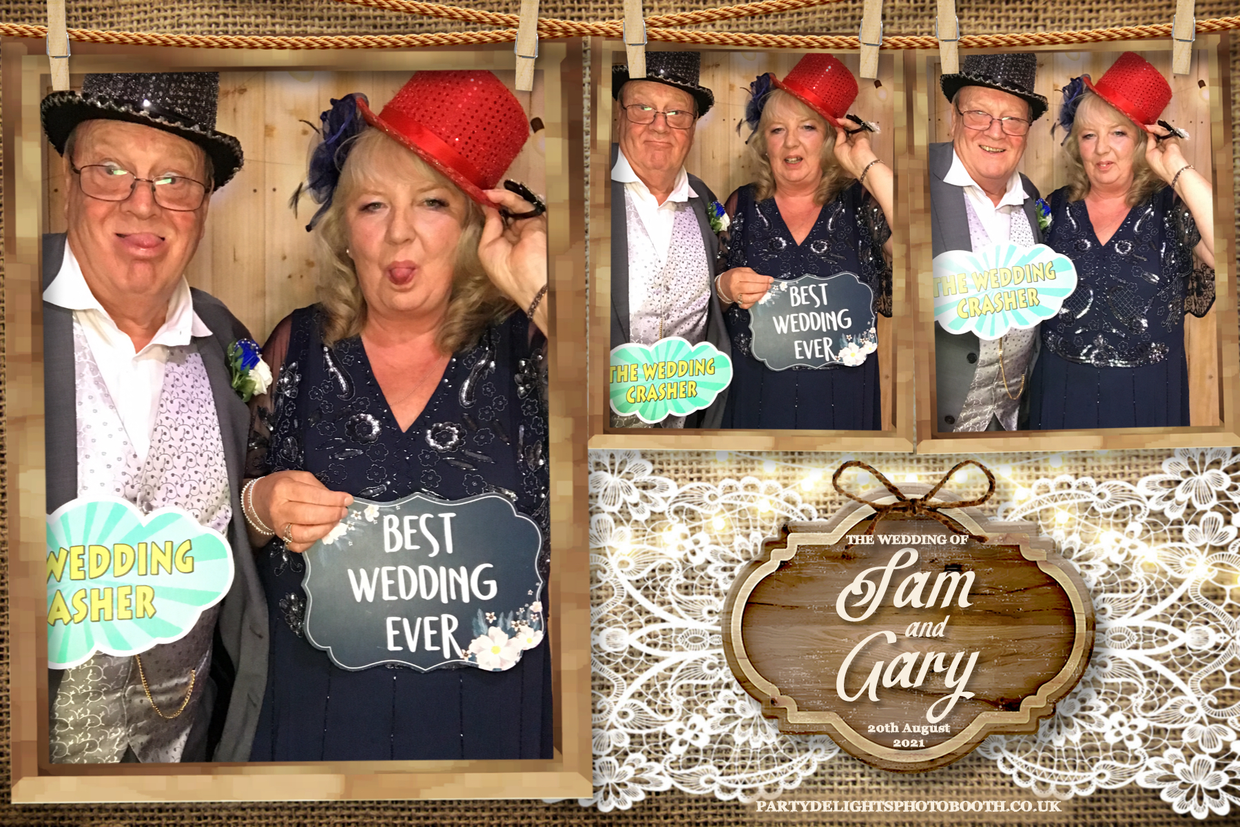 Sam & Gary's Wedding | View more photos from the event at gallery.partydelightsphotobooth.co.uk/u/PartyDelightsPhotoBooth/Sam-Garys-Wedding