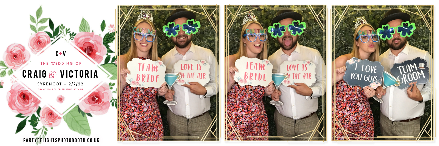 Craig and Vicki's wedding | View more photos from the event at gallery.partydelightsphotobooth.co.uk/u/PartyDelightsPhotoBooth/Craig-and-Vickis-wedding
