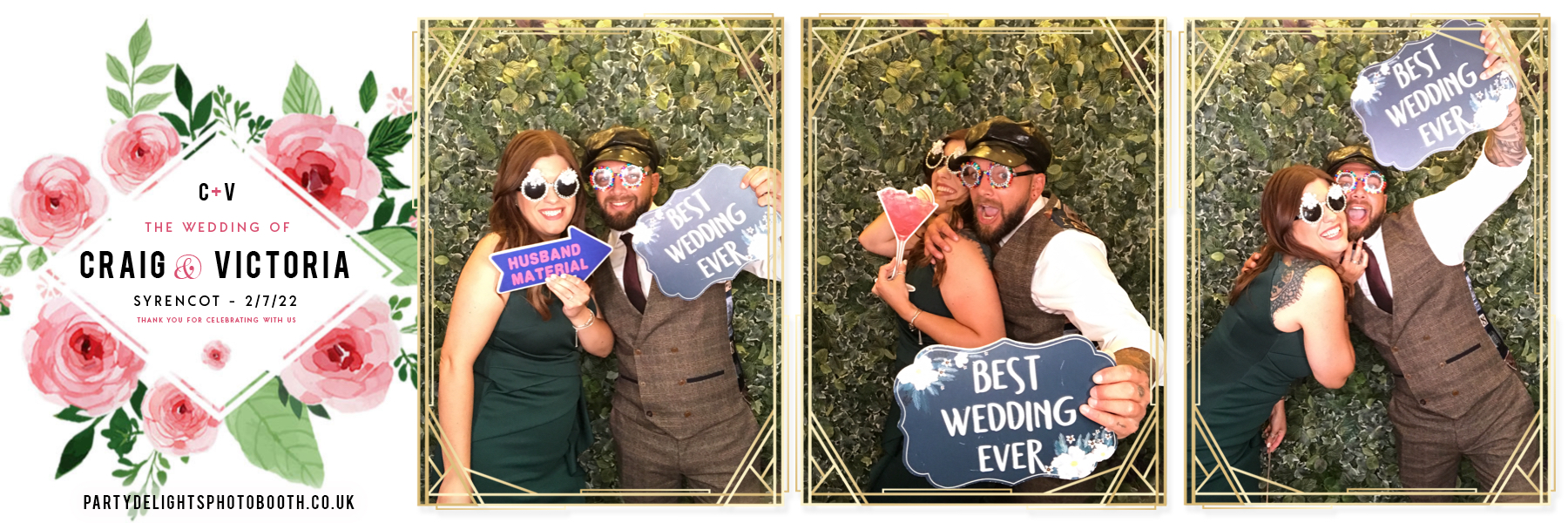 Craig and Vicki's wedding | View more photos from the event at gallery.partydelightsphotobooth.co.uk/u/PartyDelightsPhotoBooth/Craig-and-Vickis-wedding