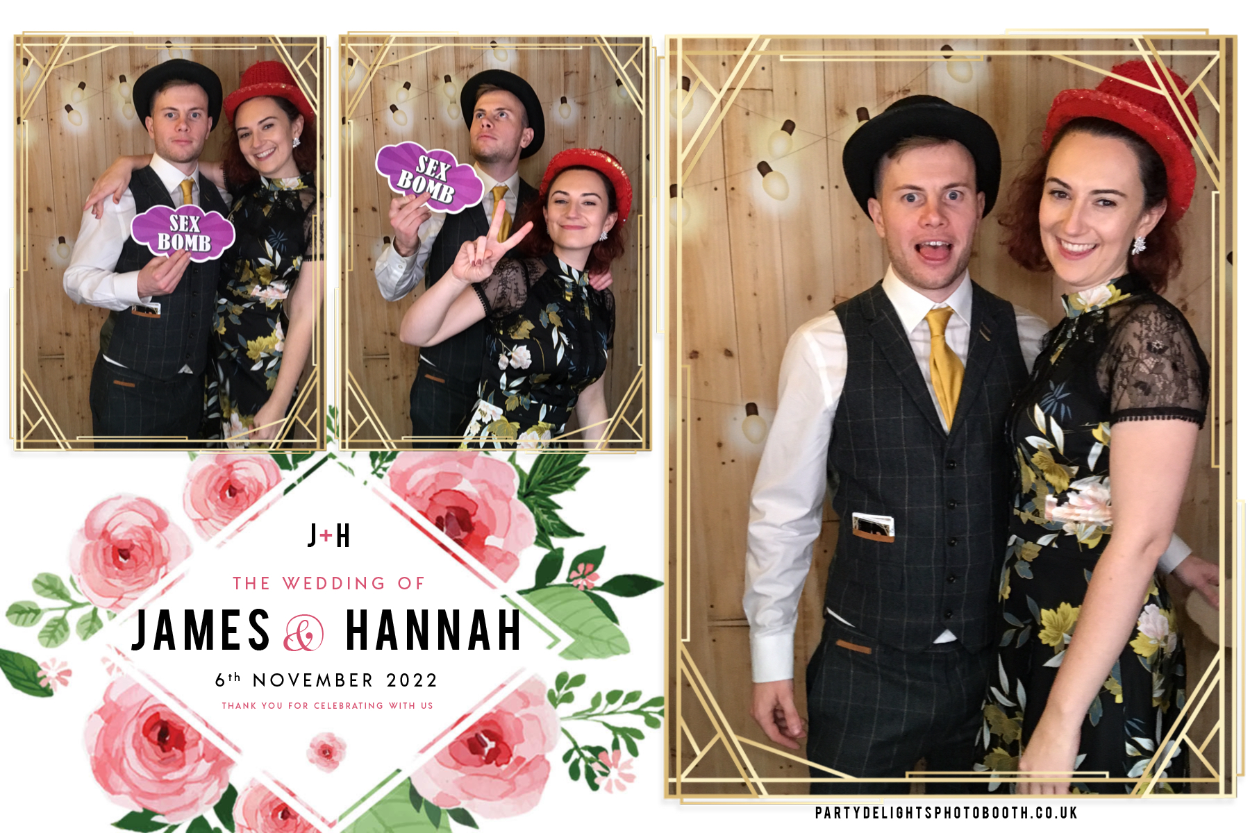 James and Hannah's wedding | View more photos from the event at gallery.partydelightsphotobooth.co.uk/u/PartyDelightsPhotoBooth/James-and-Hannahs-wedding