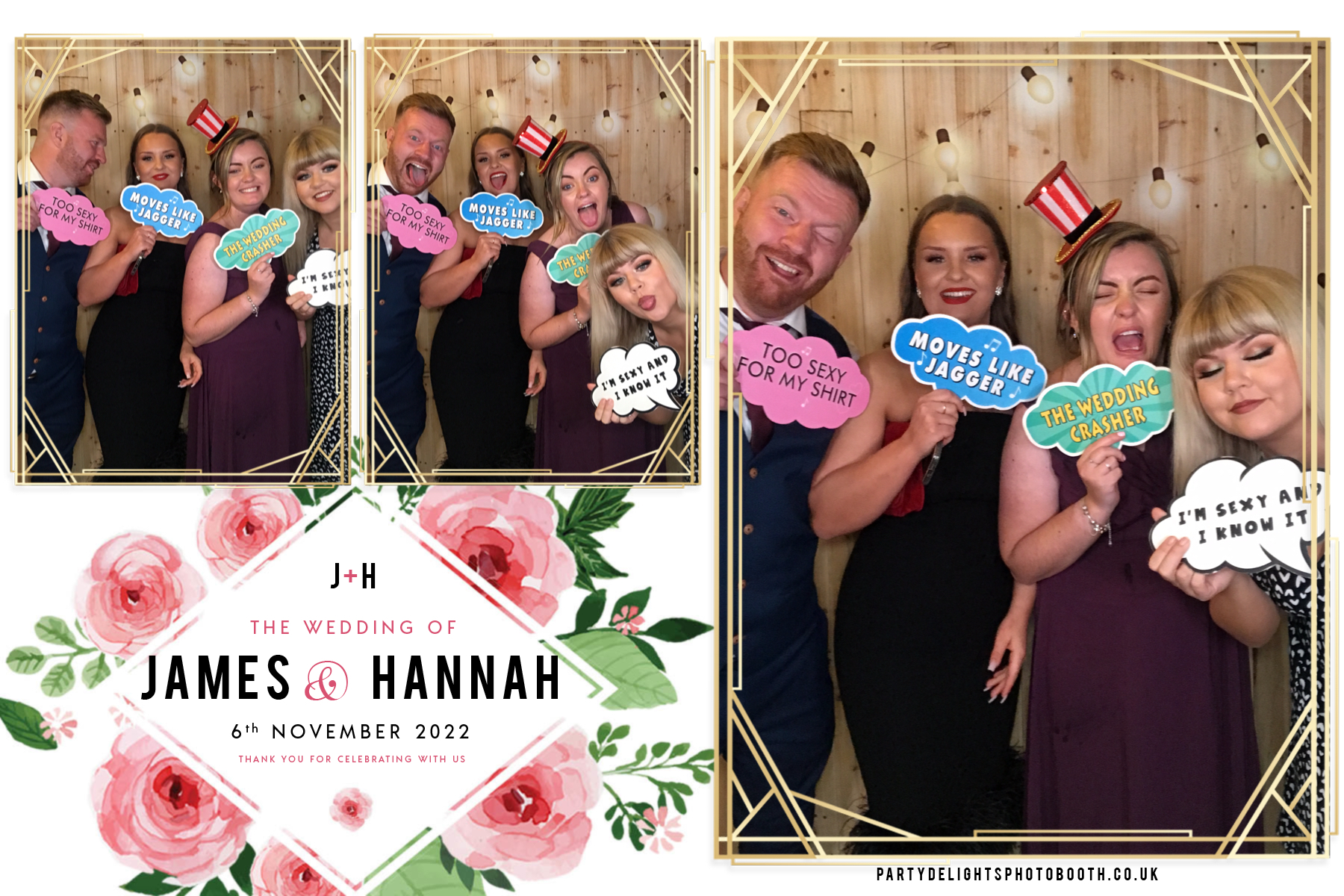 James and Hannah's wedding | View more photos from the event at gallery.partydelightsphotobooth.co.uk/u/PartyDelightsPhotoBooth/James-and-Hannahs-wedding