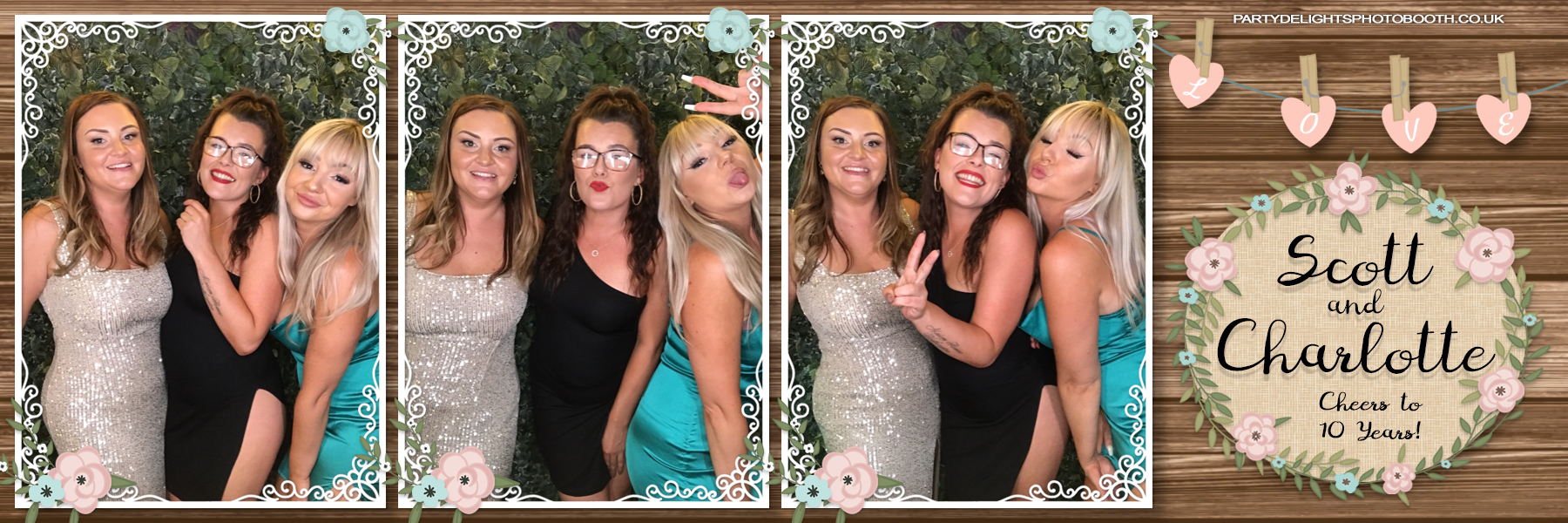 Scott & Charlotte's Cheers to 10 Years | View more photos from the event at gallery.partydelightsphotobooth.co.uk/u/PartyDelightsPhotoBooth/Scott-Charlottes-Cheers-to-10-Years
