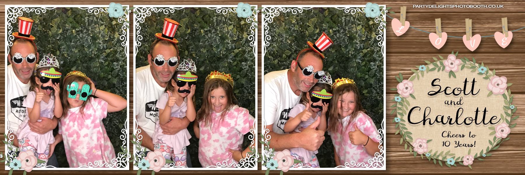 Scott & Charlotte's Cheers to 10 Years | View more photos from the event at gallery.partydelightsphotobooth.co.uk/u/PartyDelightsPhotoBooth/Scott-Charlottes-Cheers-to-10-Years