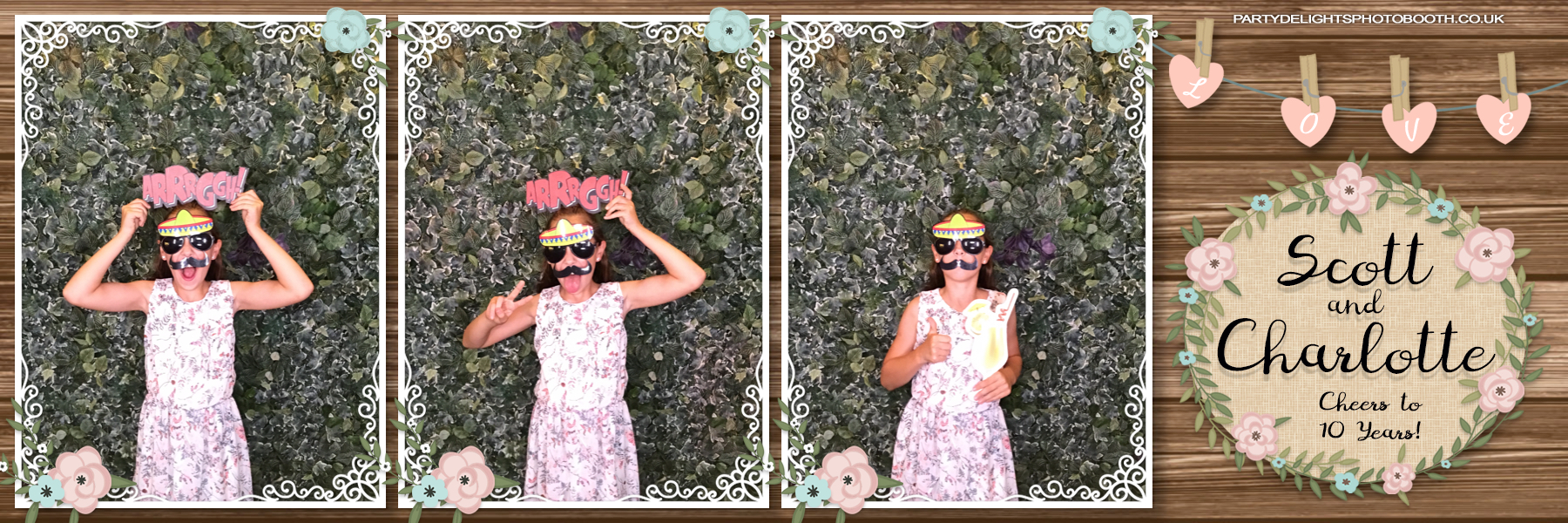 Scott & Charlotte's Cheers to 10 Years | View more photos from the event at gallery.partydelightsphotobooth.co.uk/u/PartyDelightsPhotoBooth/Scott-Charlottes-Cheers-to-10-Years