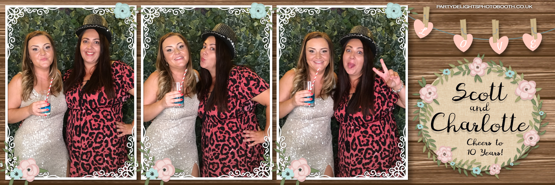 Scott & Charlotte's Cheers to 10 Years | View more photos from the event at gallery.partydelightsphotobooth.co.uk/u/PartyDelightsPhotoBooth/Scott-Charlottes-Cheers-to-10-Years