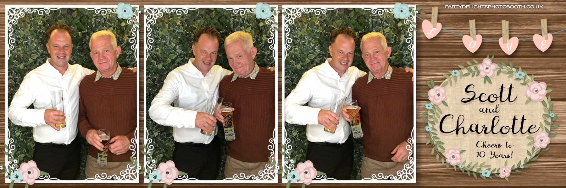 Scott & Charlotte's Cheers to 10 Years | View more photos from the event at gallery.partydelightsphotobooth.co.uk/u/PartyDelightsPhotoBooth/Scott-Charlottes-Cheers-to-10-Years