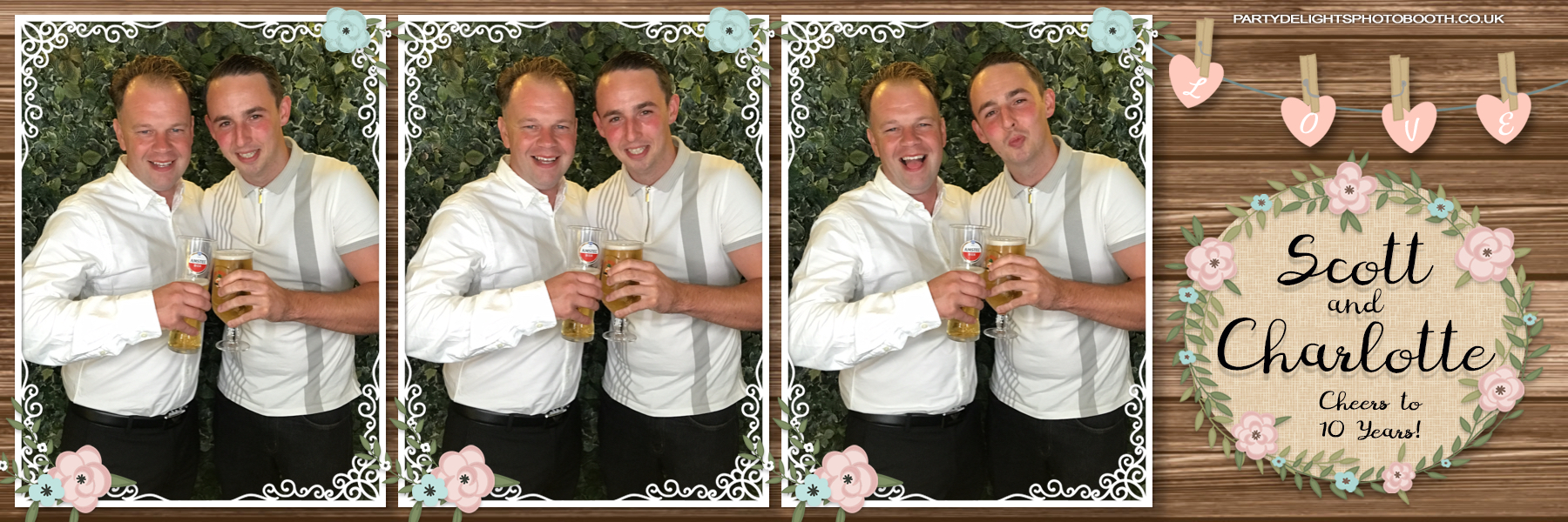 Scott & Charlotte's Cheers to 10 Years | View more photos from the event at gallery.partydelightsphotobooth.co.uk/u/PartyDelightsPhotoBooth/Scott-Charlottes-Cheers-to-10-Years