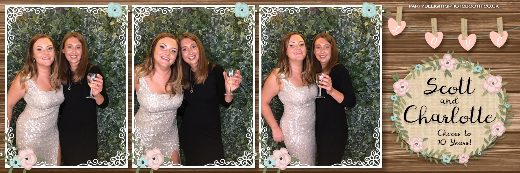 Scott & Charlotte's Cheers to 10 Years | View more photos from the event at gallery.partydelightsphotobooth.co.uk/u/PartyDelightsPhotoBooth/Scott-Charlottes-Cheers-to-10-Years