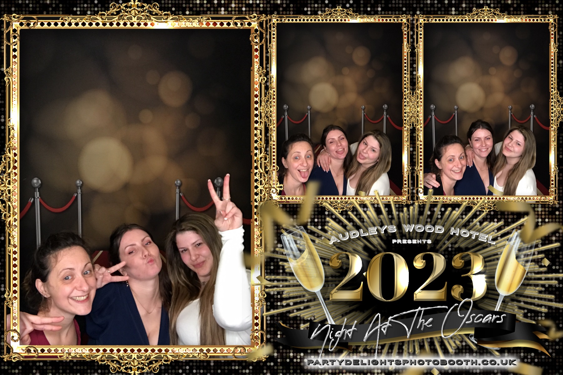 Audleys Wood Hotel - Oscars Red carpet Staff Party 2023 | View more photos from the event at gallery.partydelightsphotobooth.co.uk/u/PartyDelightsPhotoBooth/Audleys-Wood-Hotel-Oscars-Red-carpet-Staff-Party-2023
