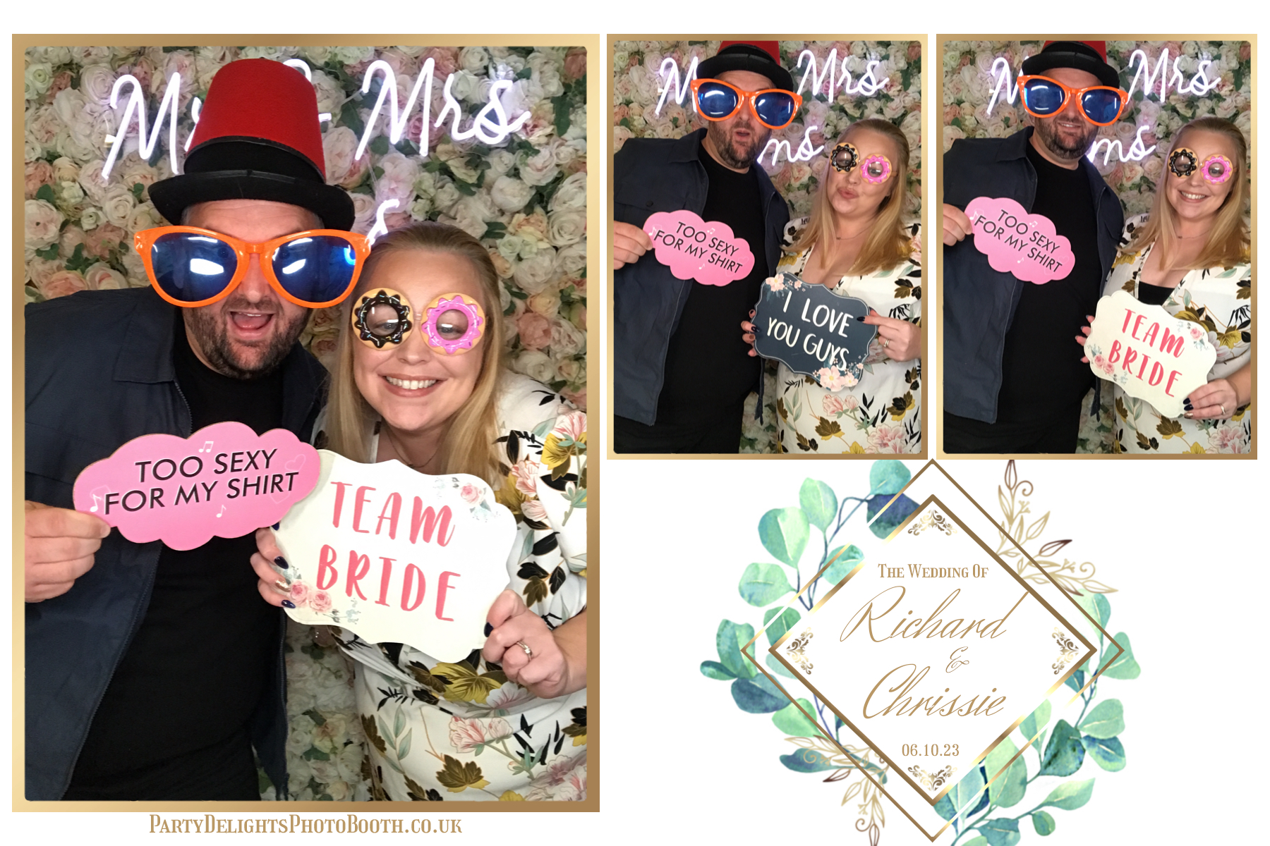 Chrissie and Richard | View more photos from the event at gallery.partydelightsphotobooth.co.uk/u/PartyDelightsPhotoBooth/Chrissie-and-Richard